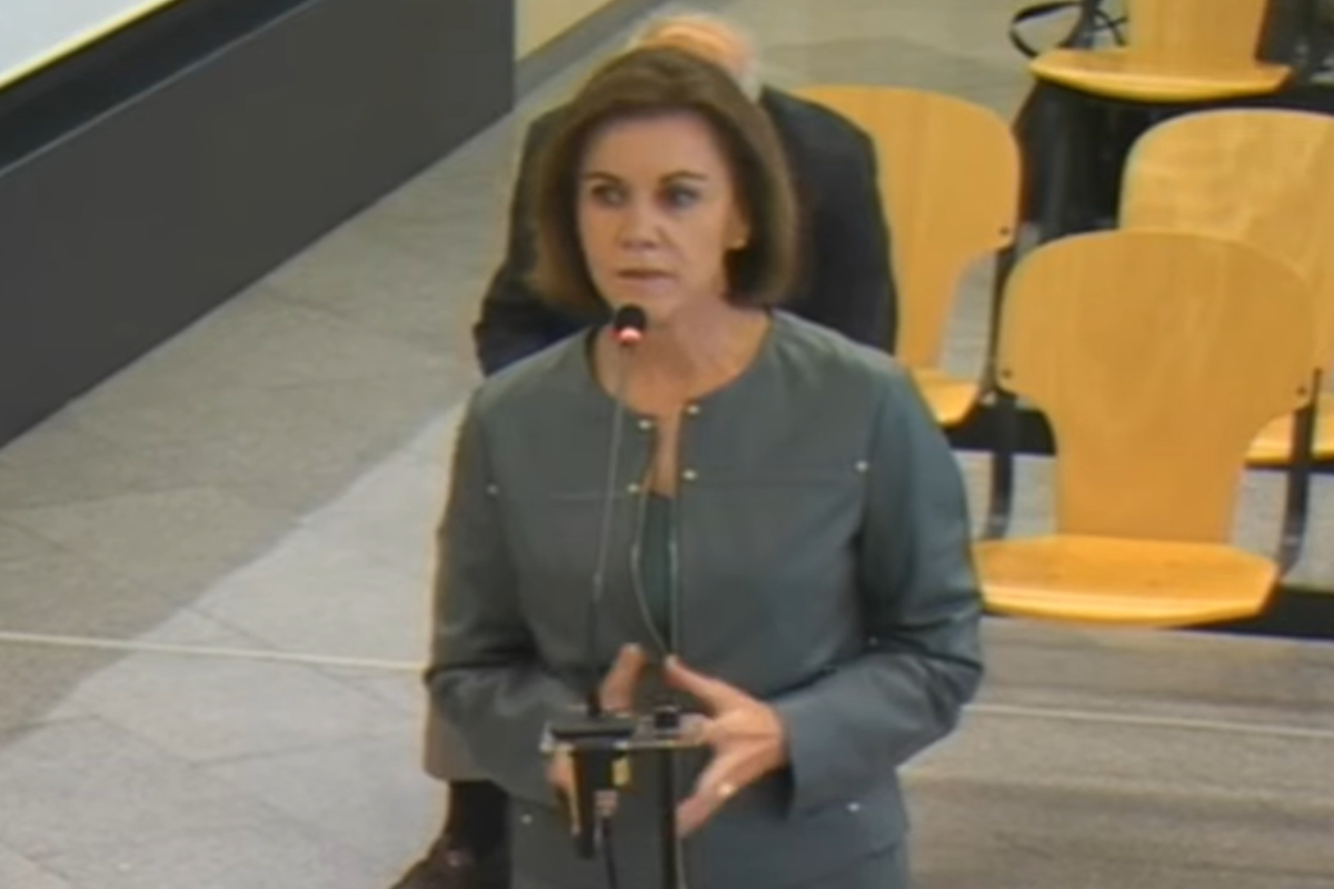 María Dolores de Cospedal durante el juicio.