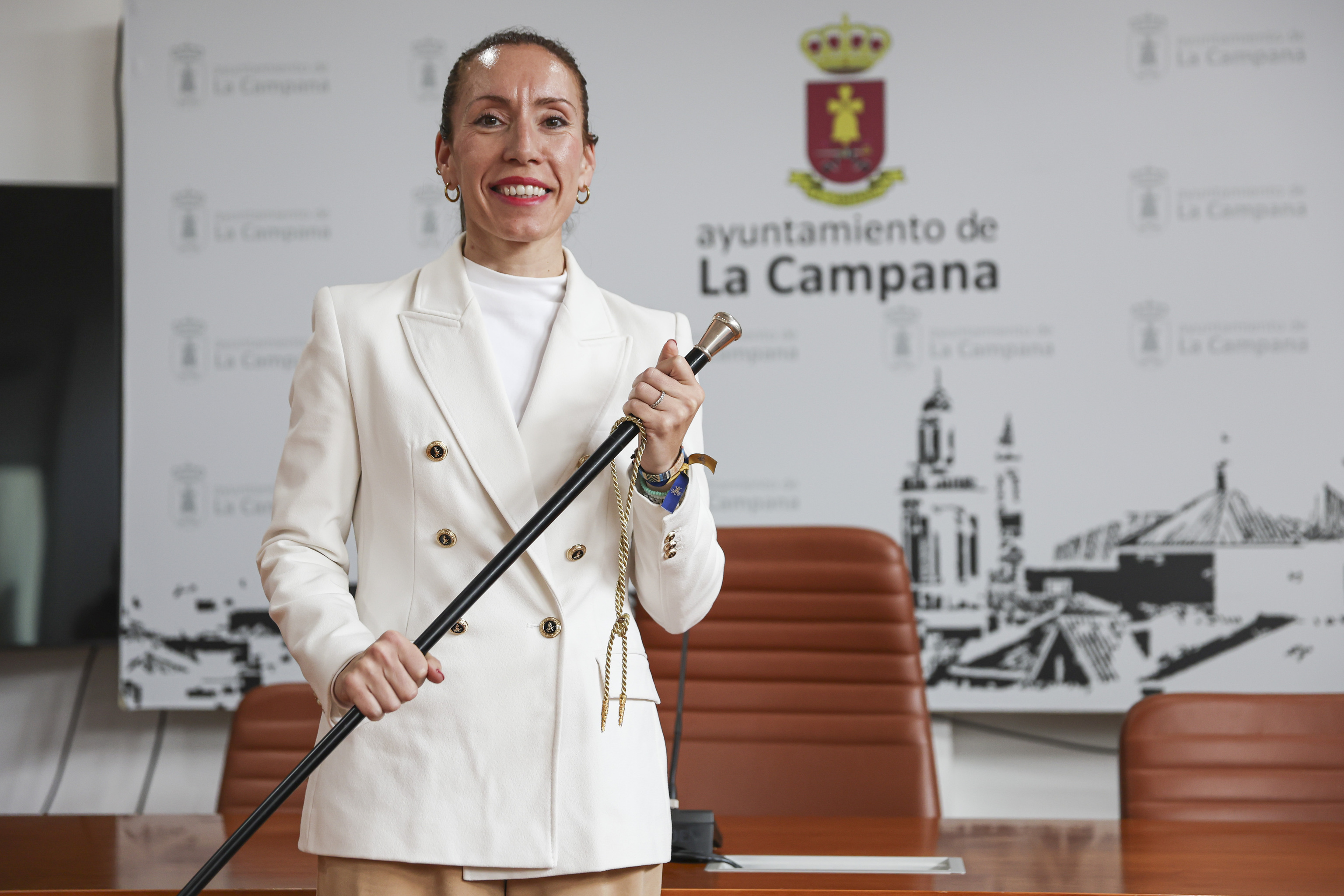 La alcaldesa de La Campana, desde la moción de censura de enero, Dolores Veragua.