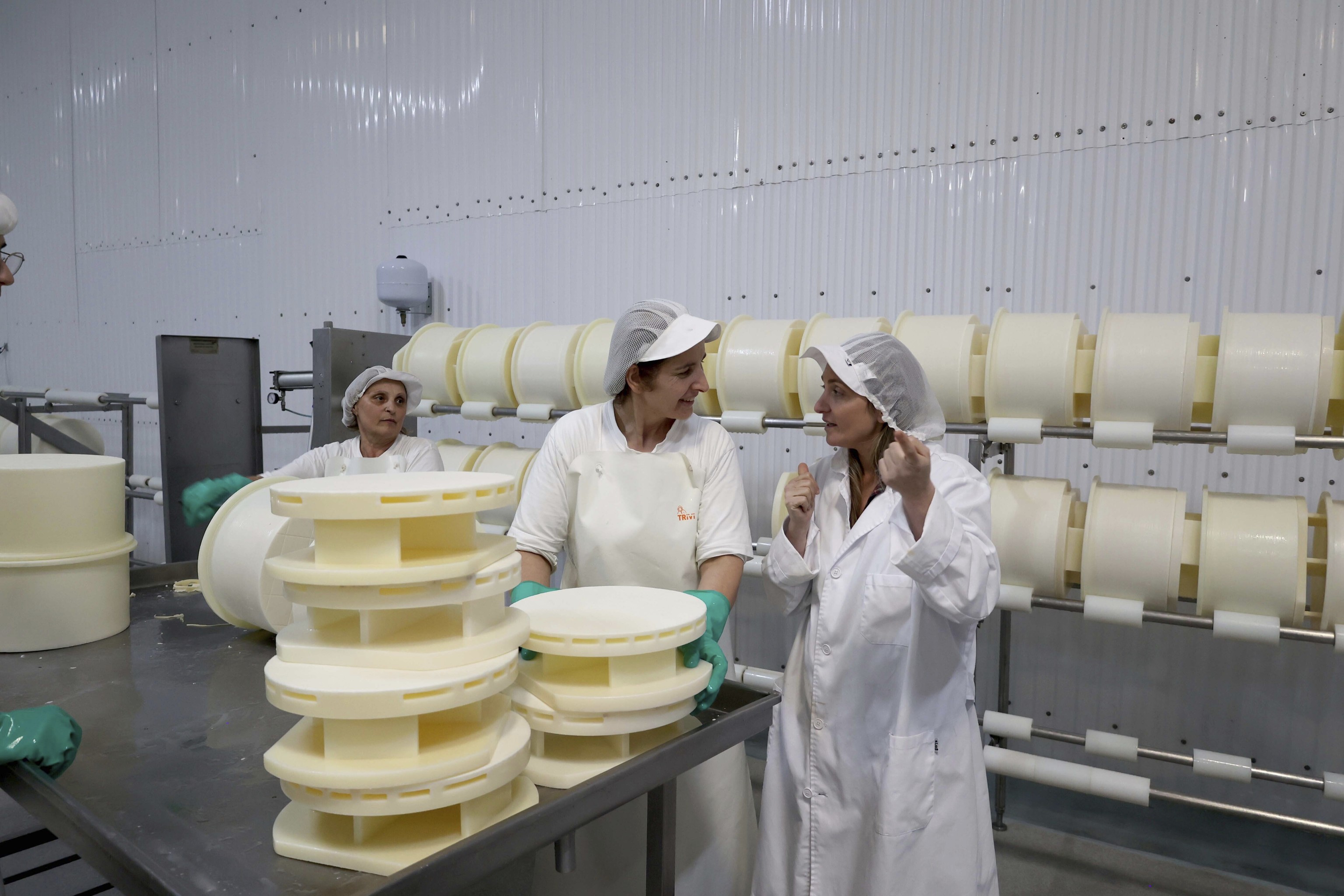 En las instalaciones de Galmesán.