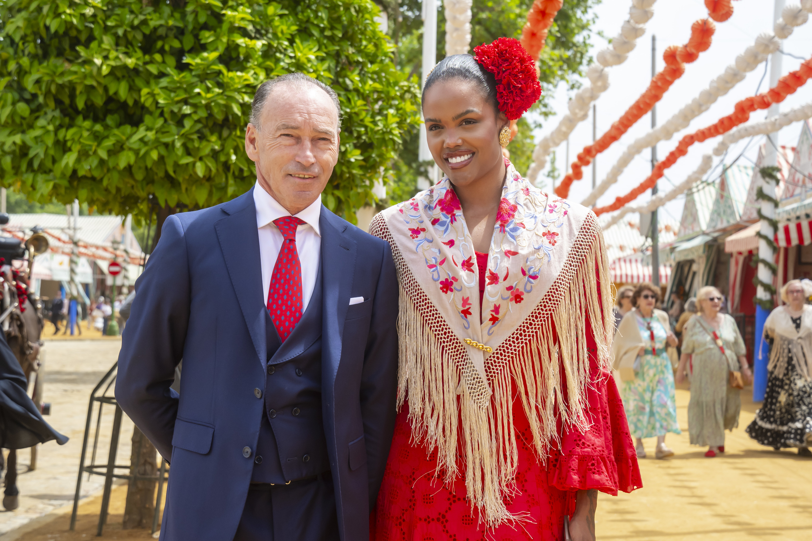 Pepín Liria y su novia Drágana en la pasada Feria de Abril