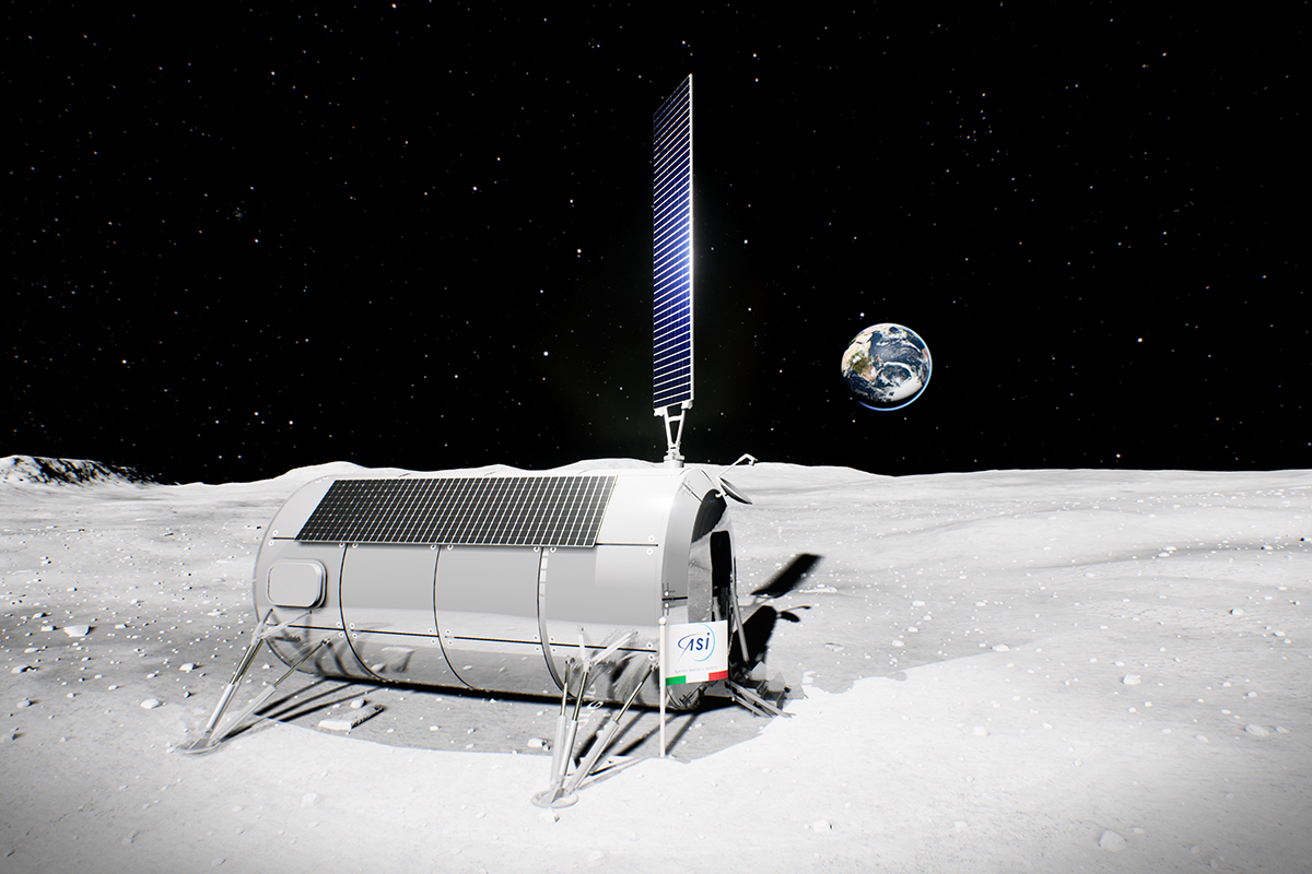ECONOM�A LUNAR. El programa Artemis para volver a la Luna incluye la construcci�n de h�bitats, veh�culos r�b�ticos y multitud de sistemas. En la imagen, recreaci�n del refugio lunar Multi-Purpose Habitation (MPH) que desarrolla Thales Alenia Space y la Agencia Espacial Italiana.
