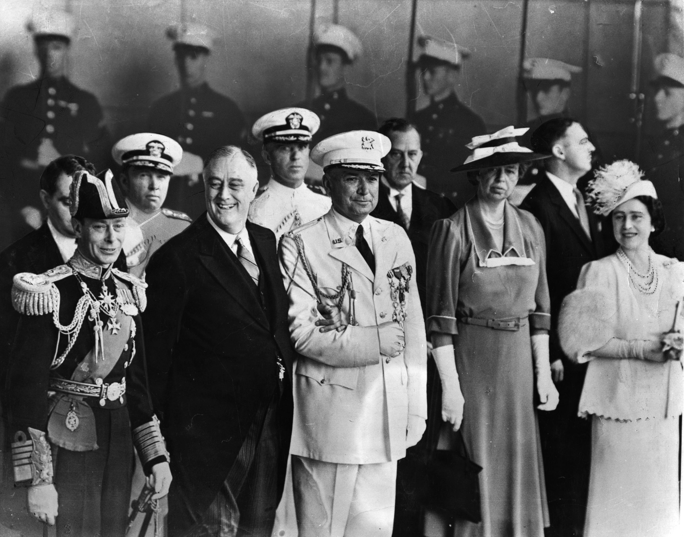 El rey Jorge VI con el presidente Franklin Delano Roosevelt.