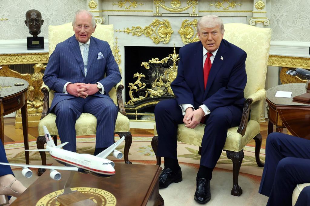 El rey y Trump, en el Despacho Oval.