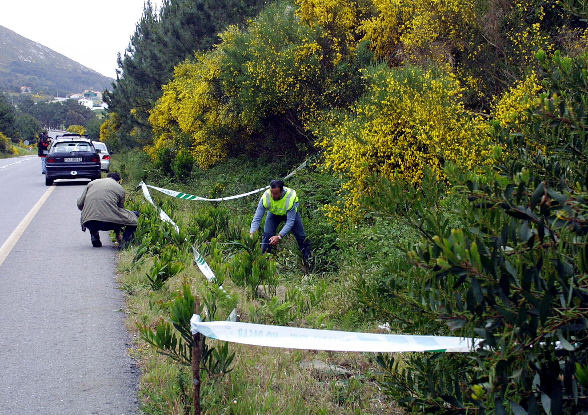 La cuneta donde se encontró el cadáver de Déborah Fernández, en mayo de 2002.