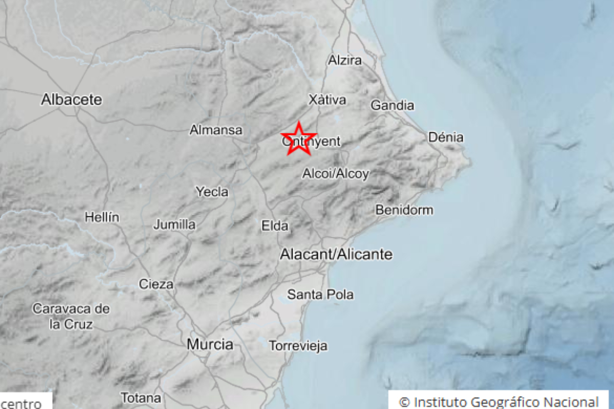Epicentro del terremoto de 3,5 de magnitud.