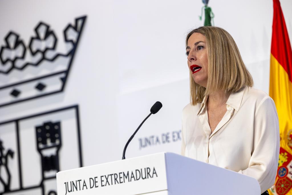 Mar�a Guardiola, este mi�rcoles, durante su comparecencia para anunciar la estructura de su Gobierno.