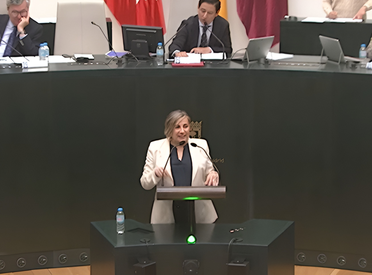 Arantxa Cabello, concejala de Vox, durante el Pleno municipal.