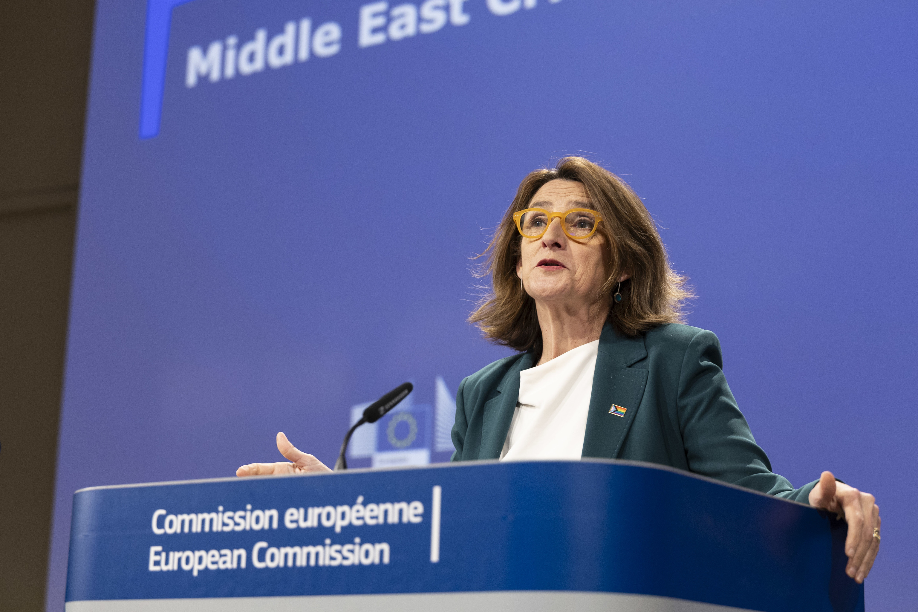 La vicepresidenta para una Transici�n Limpia, Justa y Competitiva, Teresa Ribera, este mi�rcoles en Bruselas.