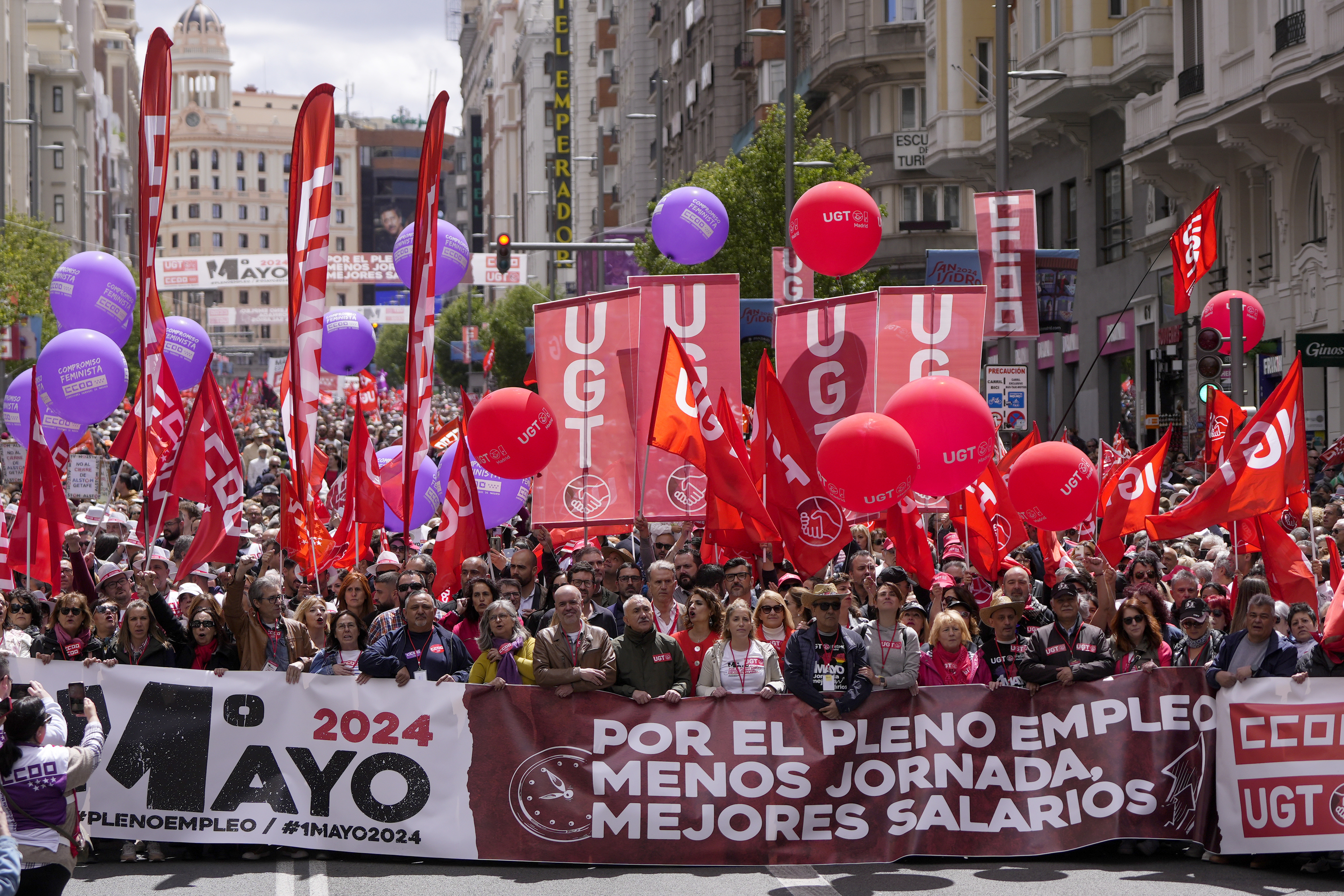 Manifestación del 1 de mayo en Madrid por el Día del Trabajador ...