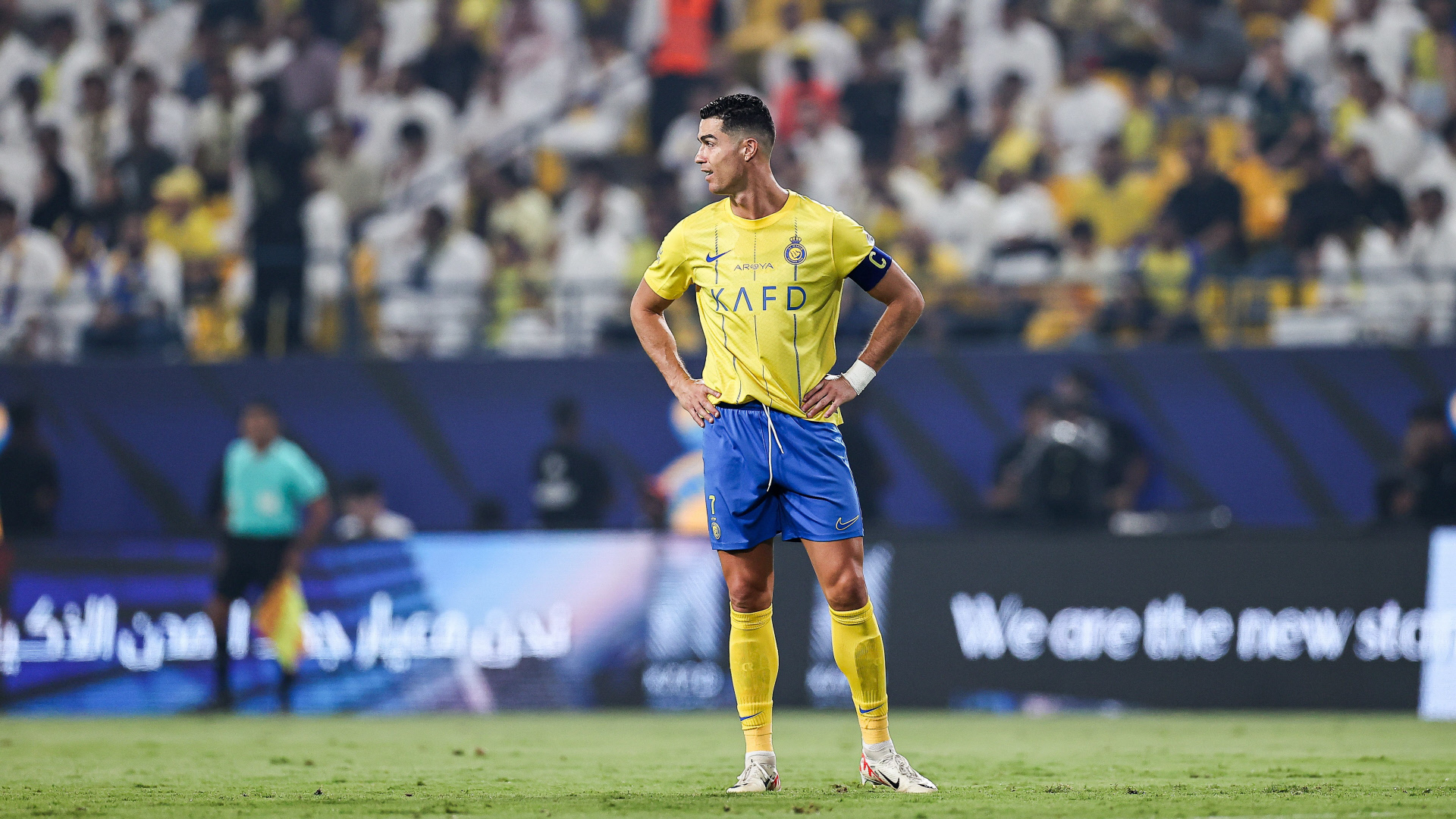 Cristiano Ronaldo durante un partido del Al-Nasser saud�, donde juega