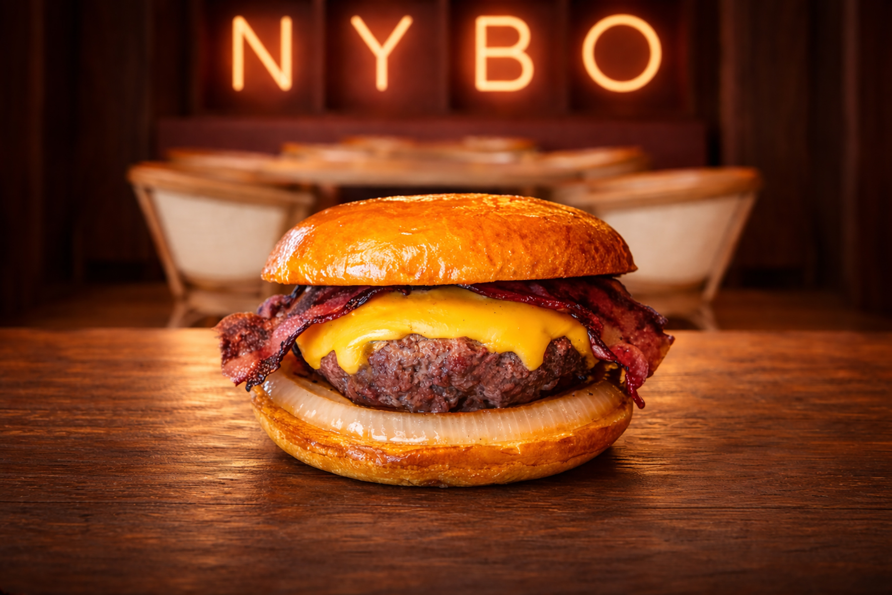 La hamburguesa Dry Aged 17 Anniversary de New York Burger.