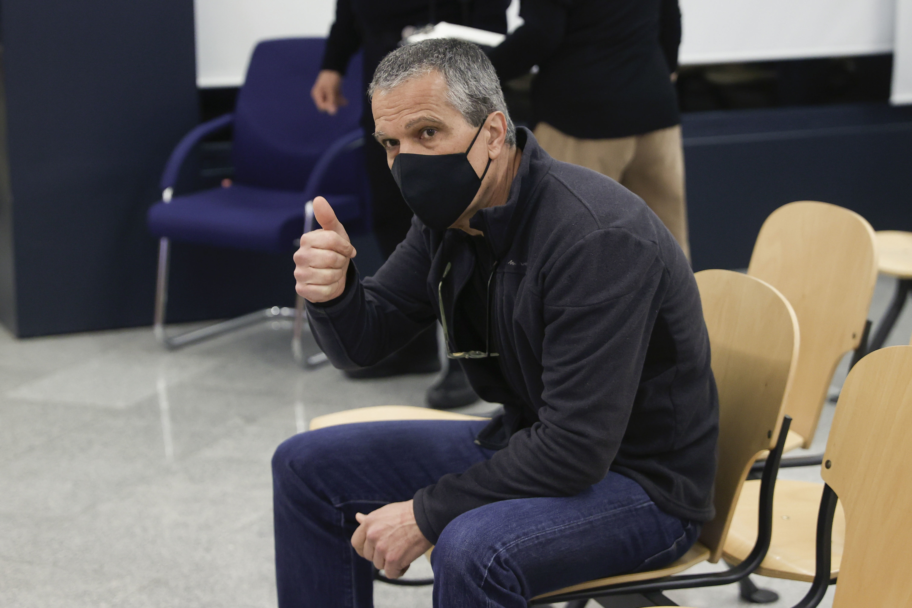 El exdirigente de ETA, Juan Carlos Iglesias Chouzas, Gadafi, durante su juicio este jueves en la Audiencia Nacional en San Fernando de Henares (Madrid)
