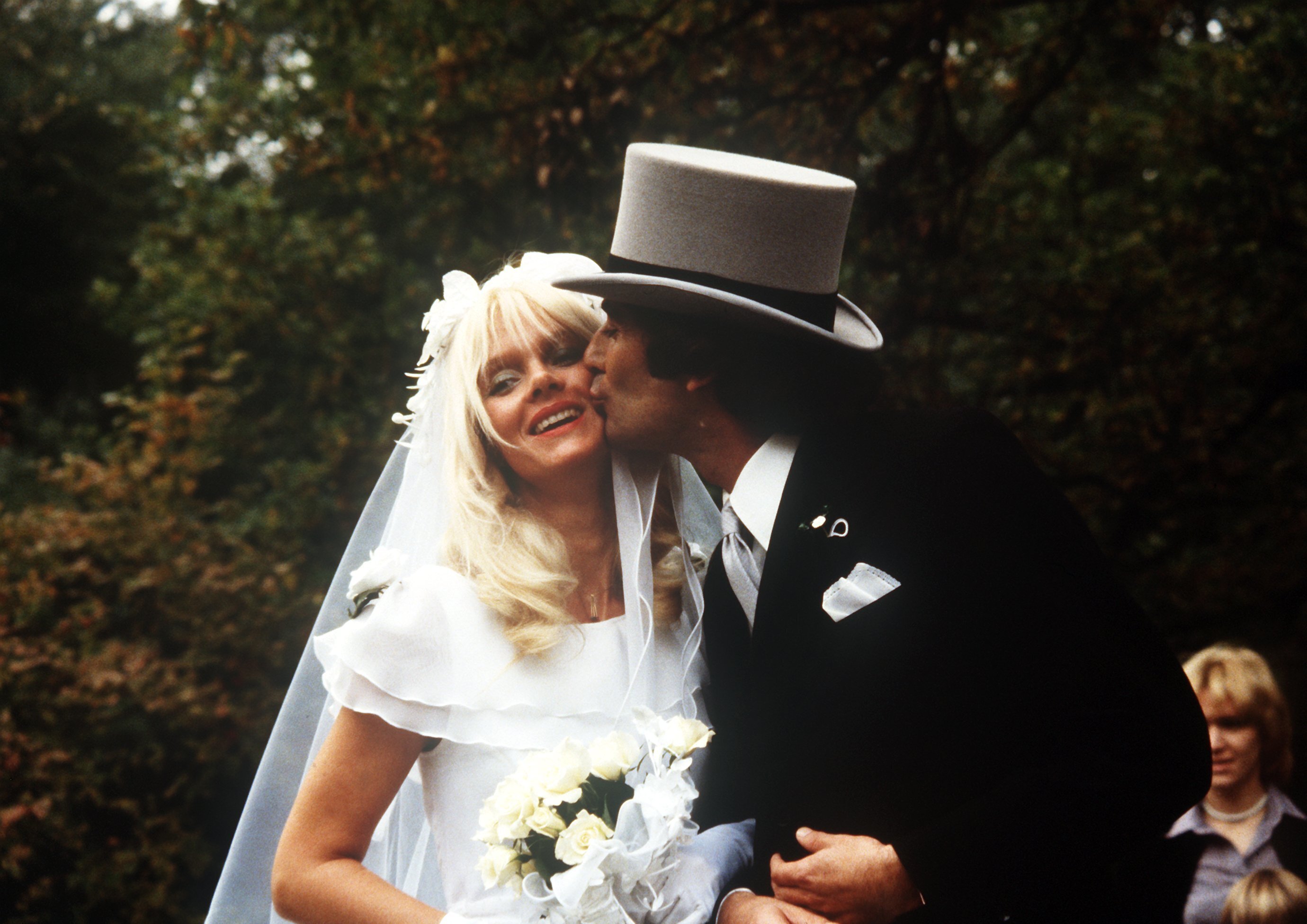 Gunilla el d�a de su boda con Luis Ortiz