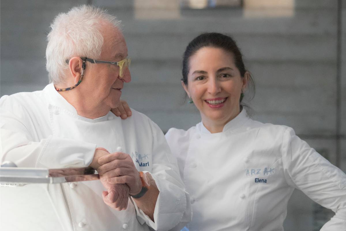 Juan Mari y Elena Arzak durante una entrevista con EL MUNDO en