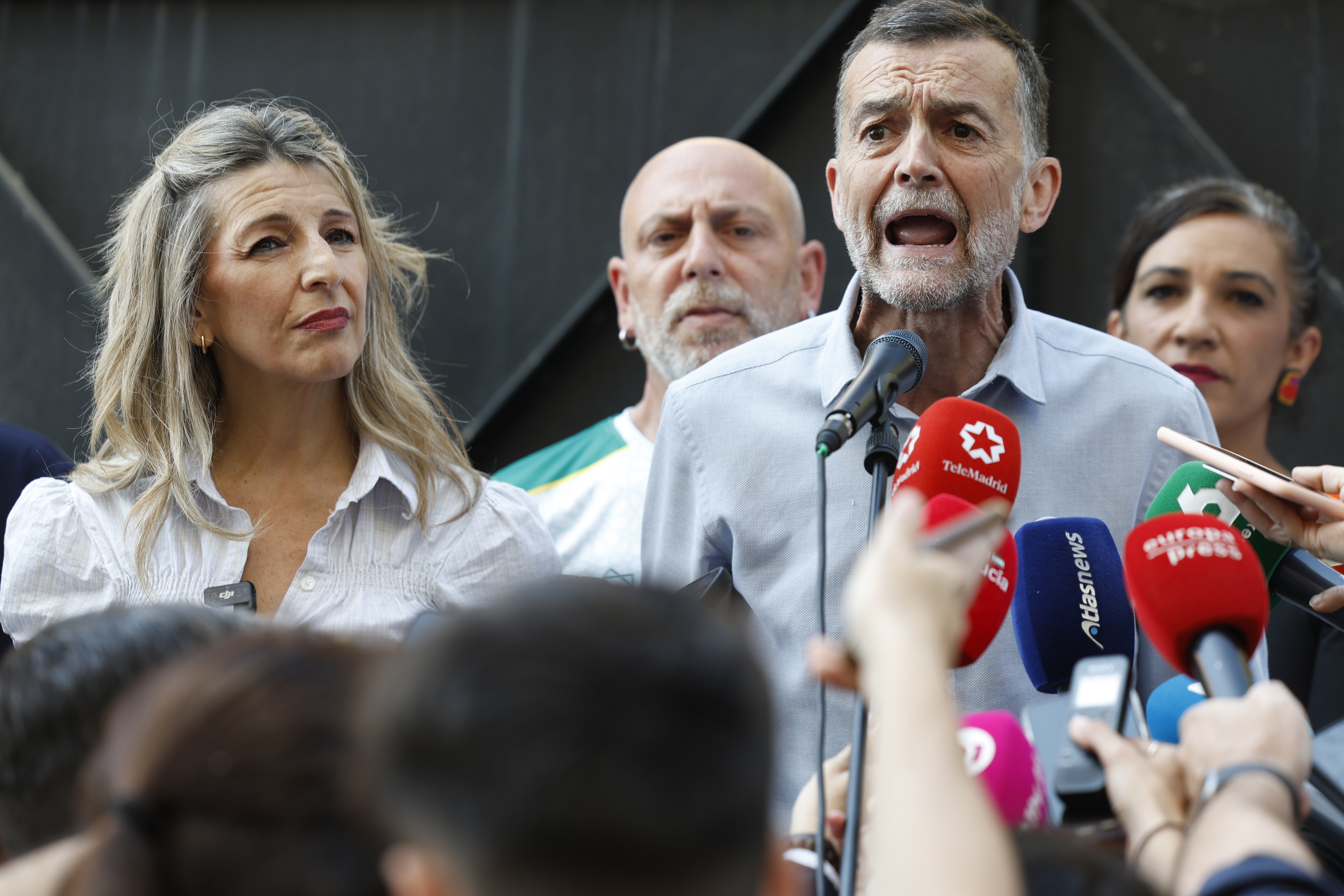 Antonio Ma�llo y Yolanda D�az, en la manifestaci�n del 1� de Mayo en M�laga.