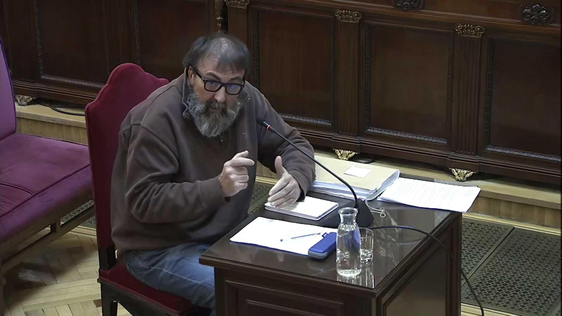 Koldo Garc�a, durante su declaraci�n en el juicio por el 'caso mascarillas'.