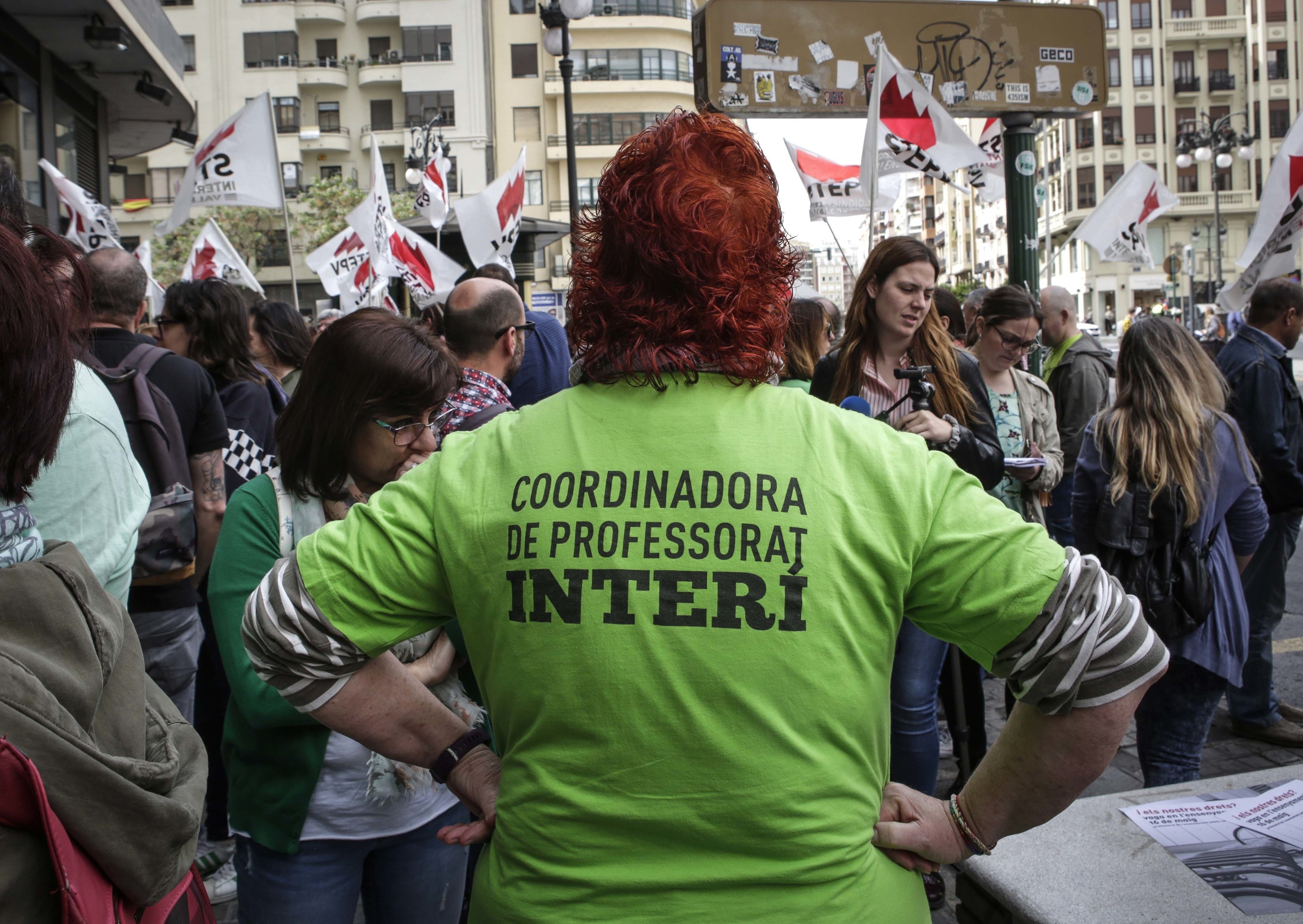 El profesorado, en una de las recientes protestas.