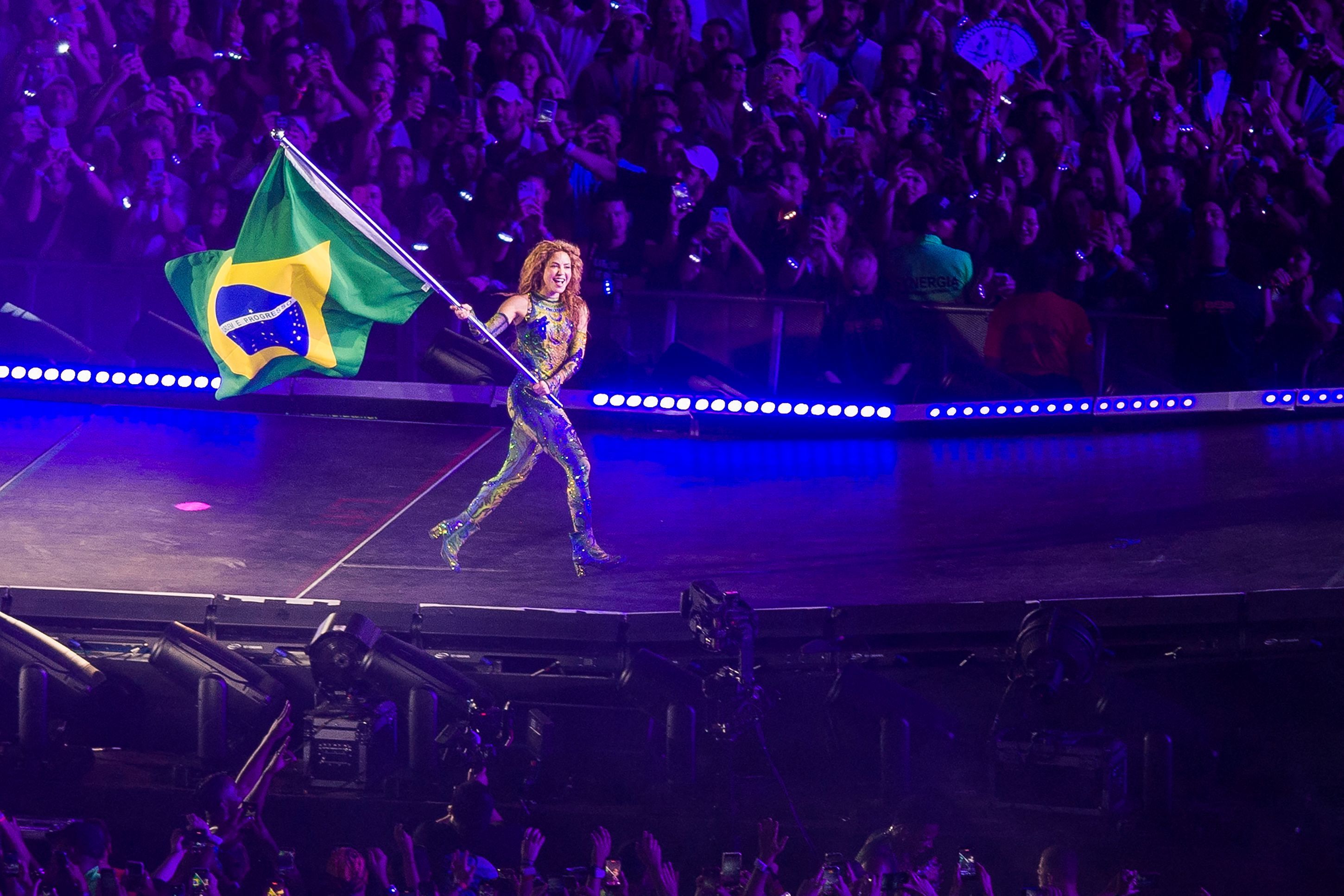 Shakira, durante su concierto en Copacabana.