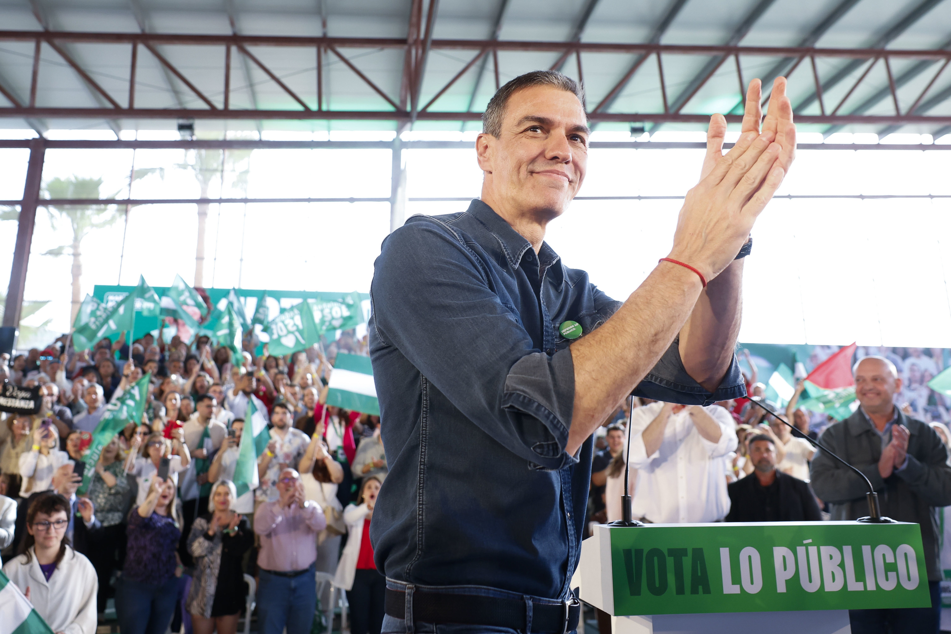 El presidente del Gobeirno en un mitin del PSOE Andaluc�a.