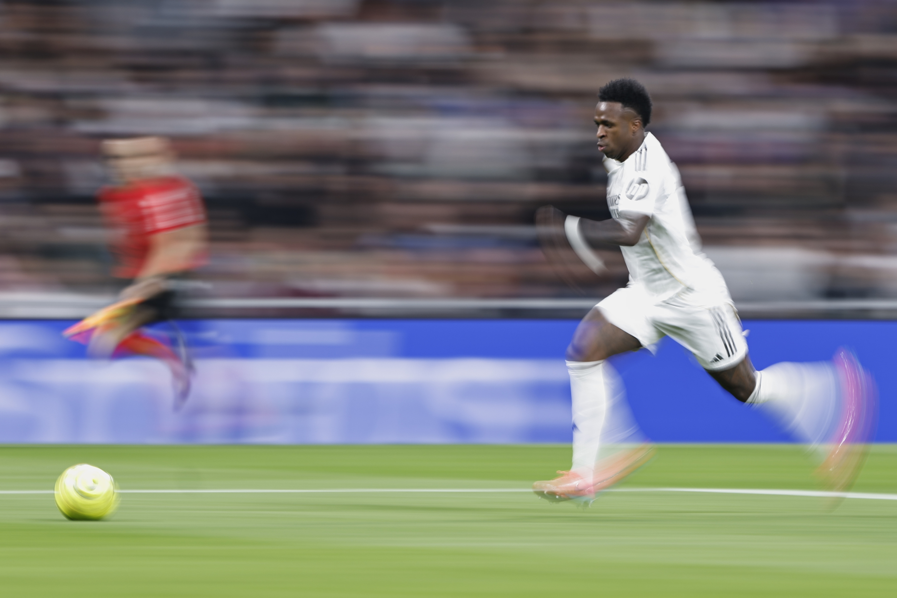 Vinicius, en un partido con el Madrid.