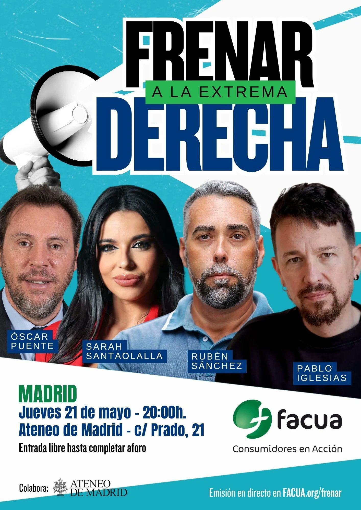 Cartel del acto en el que participar� Puente.