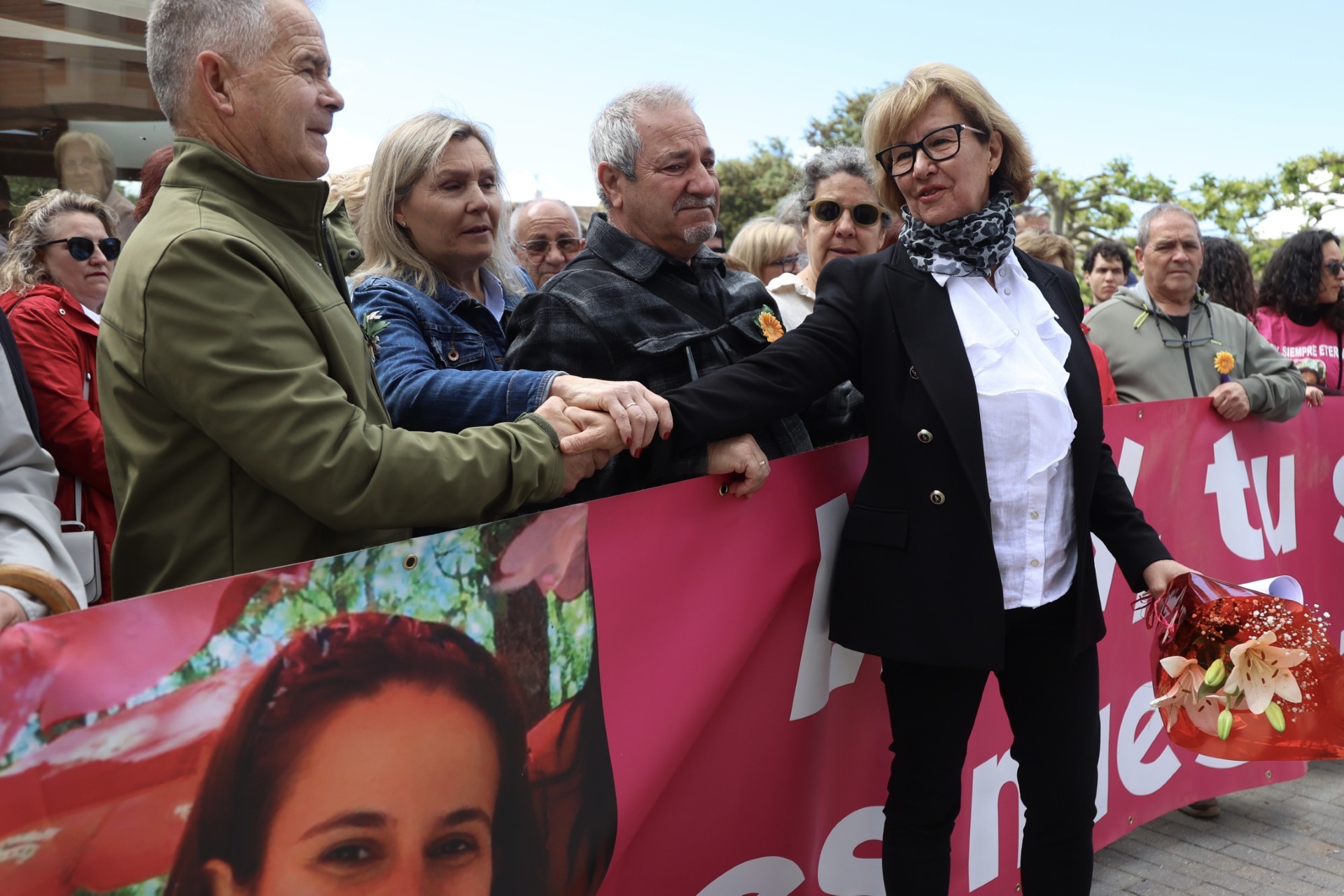 Inmaculada Andrés en el homenaje a su hija Leticia Rosino el pasado domingo.