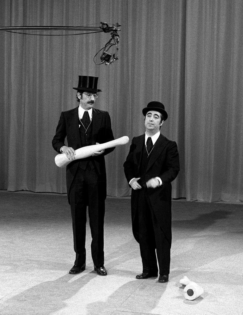 Tip y Coll, en la grabaci�n del programa 'Todo es posible en domingo' en TVE(1974).