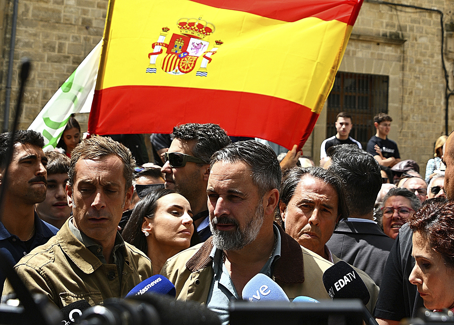 El líder de Vox, Santiago Abascal, en la campaña andaluza.