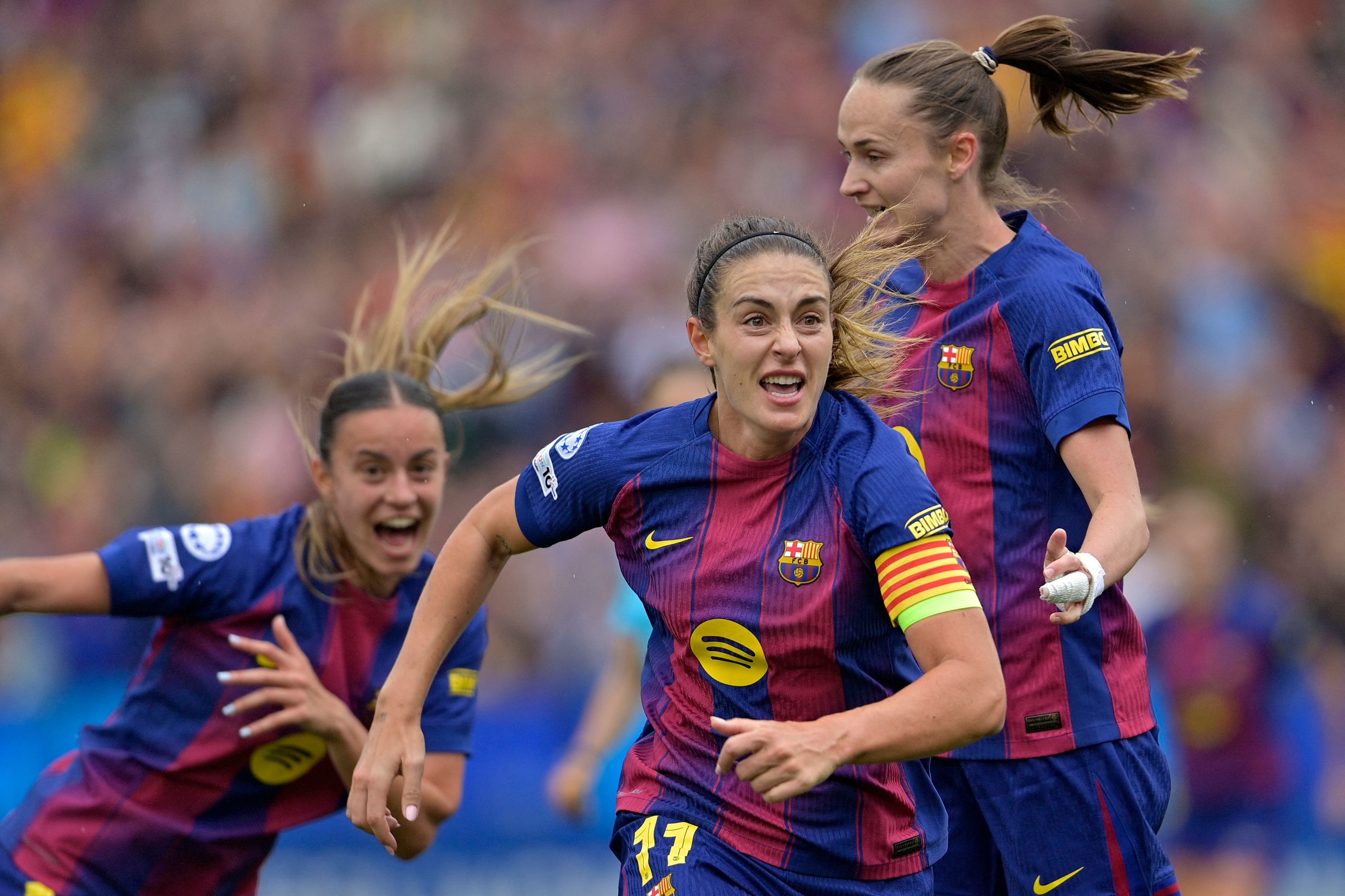 Alexia Putellas celebra un gol.