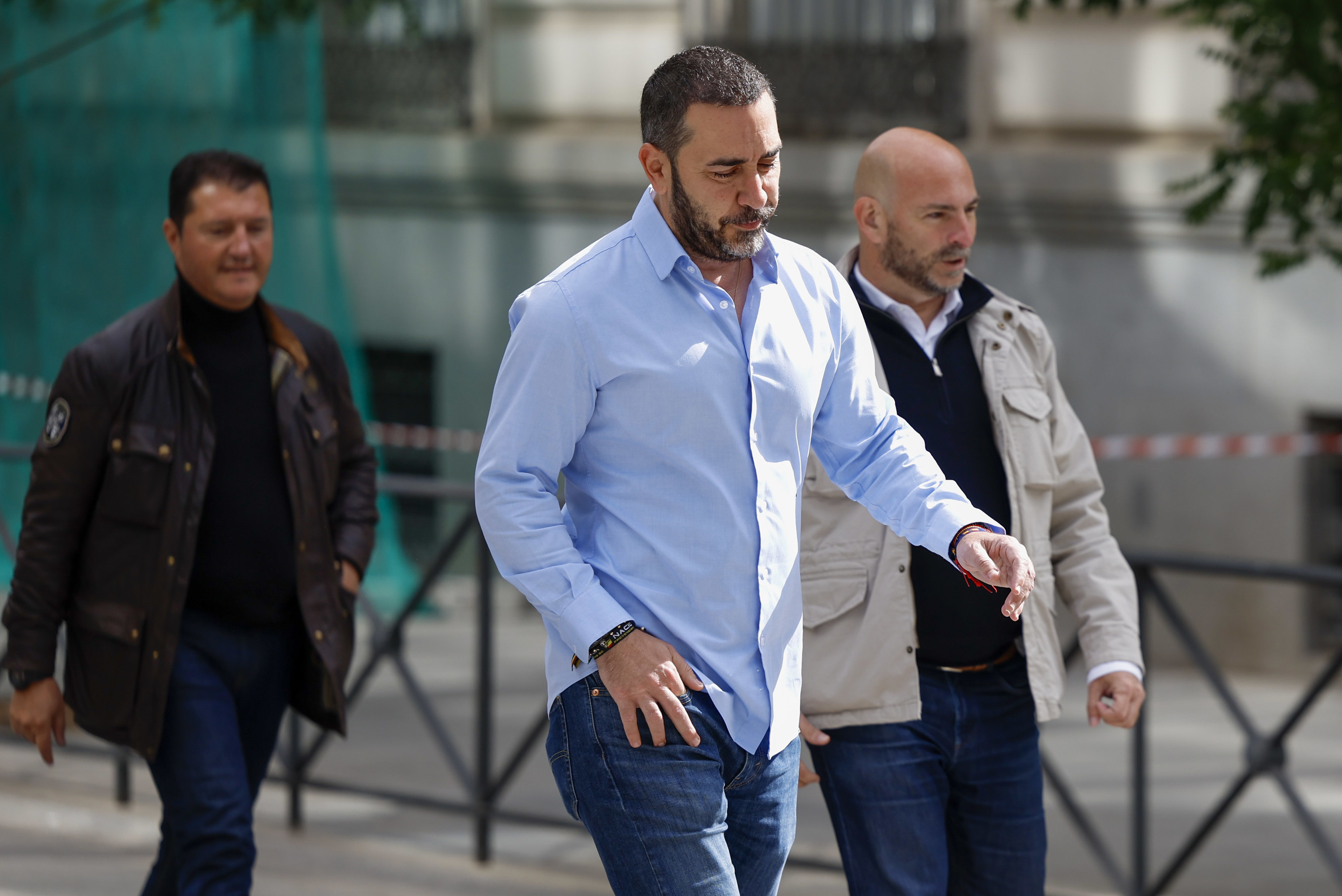 El comisionista V�ctor de Aldama, a su llegada al tribunal.