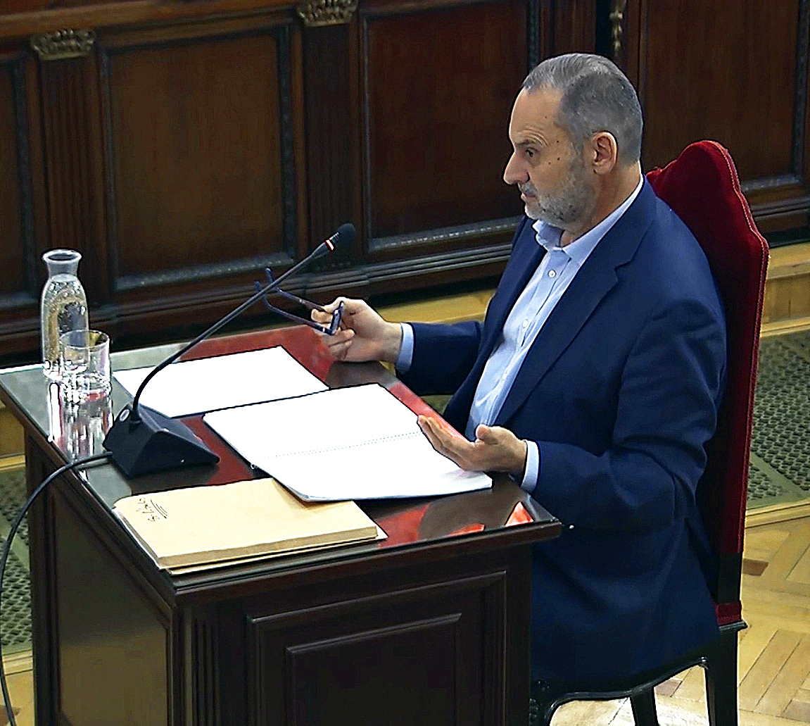 El ex ministro de Transportes, Jos� Luis �balos, durante el turno de �ltima palabra.
