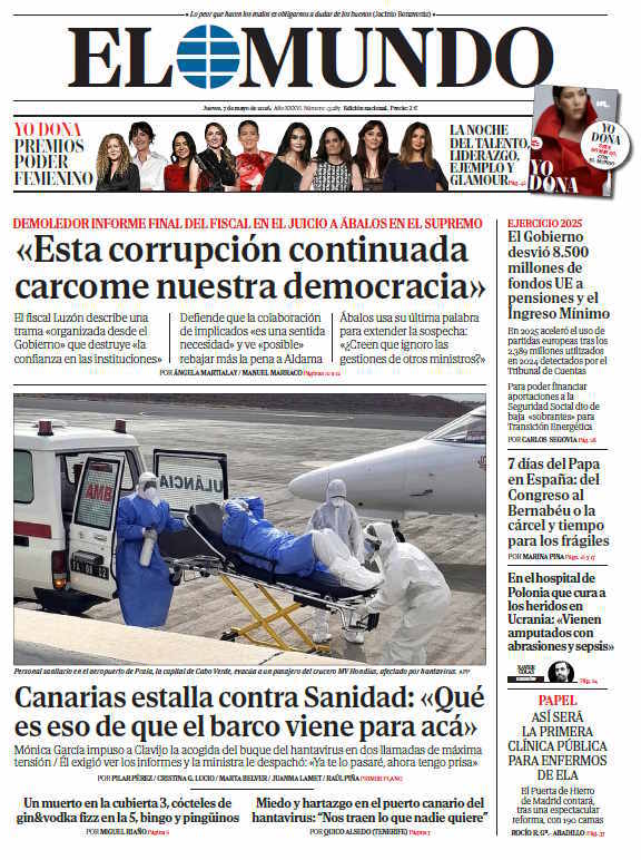 Portada de EL MUNDO del jueves 7 de mayo de 2026