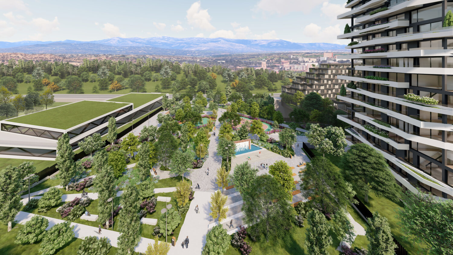 Recreaci�n del futuro entorno de la Ermita del Santo.