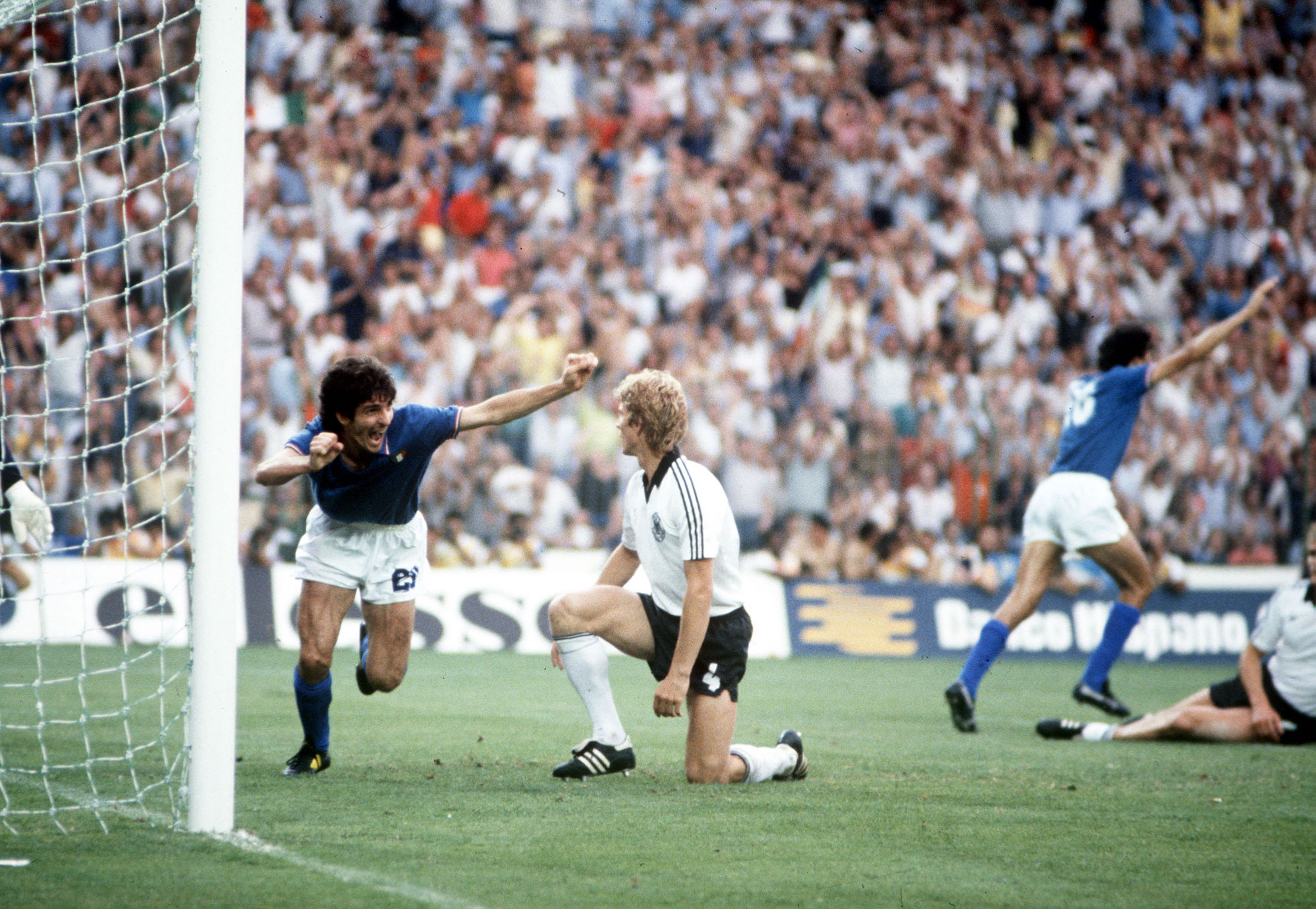 Paolo Rossi, tras marcar el primer gol de la final ante Alemania.