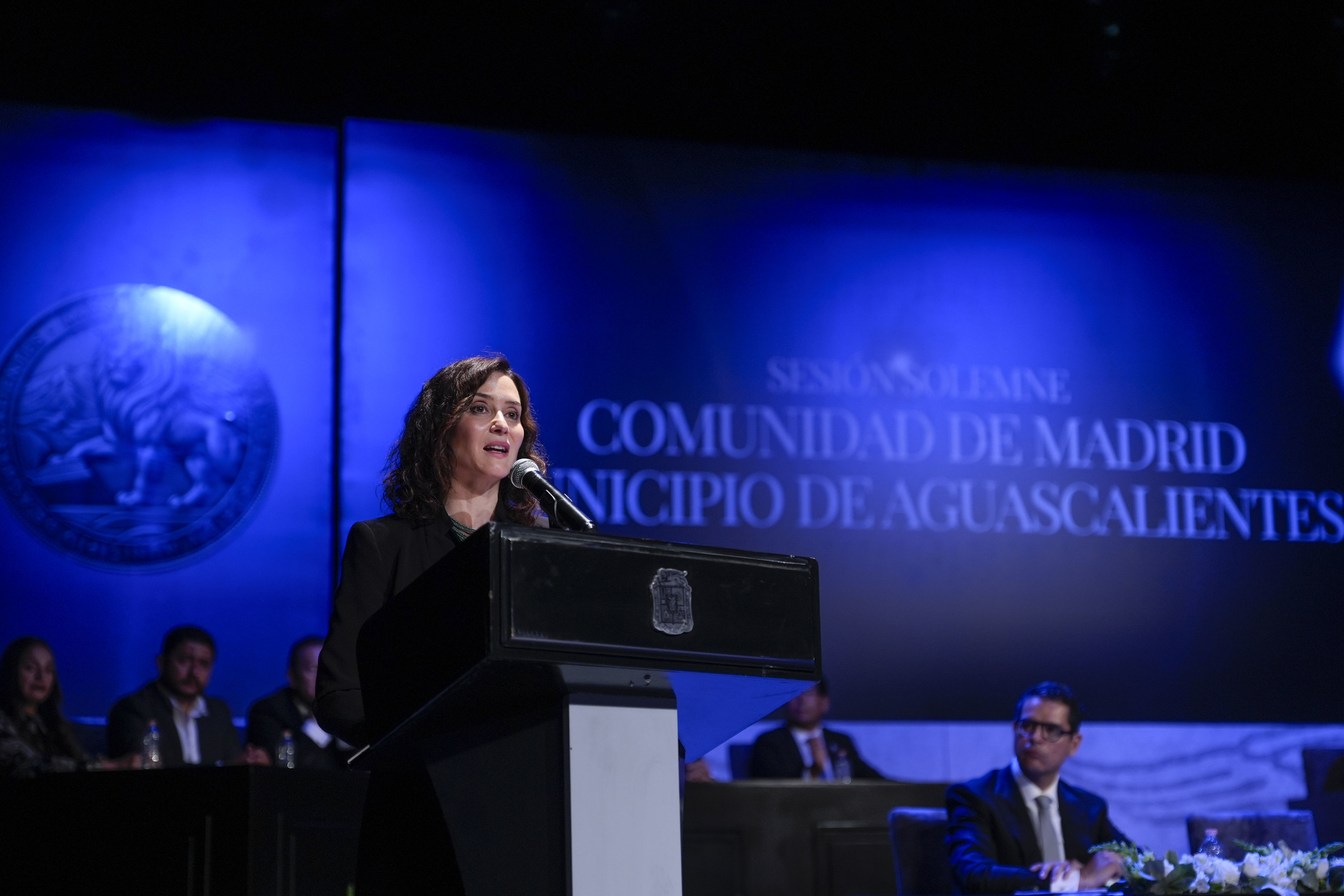 La presidenta de la Comunidad de Madrid, Isabel D�az Ayuso, en Aguascalientes (M�xico).
