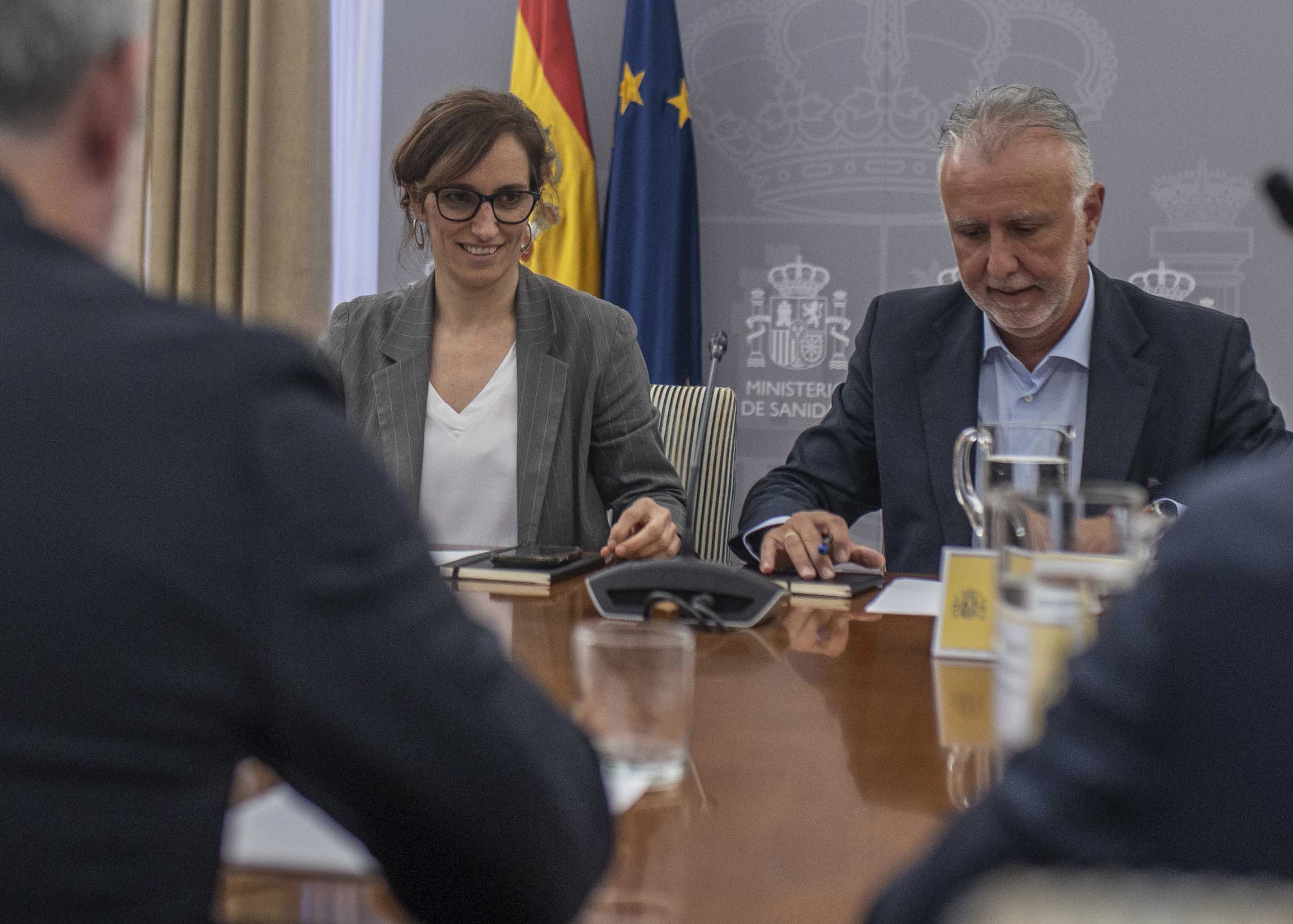 Los ministros M�nica Garc�a y �ngel V�ctor Torres.