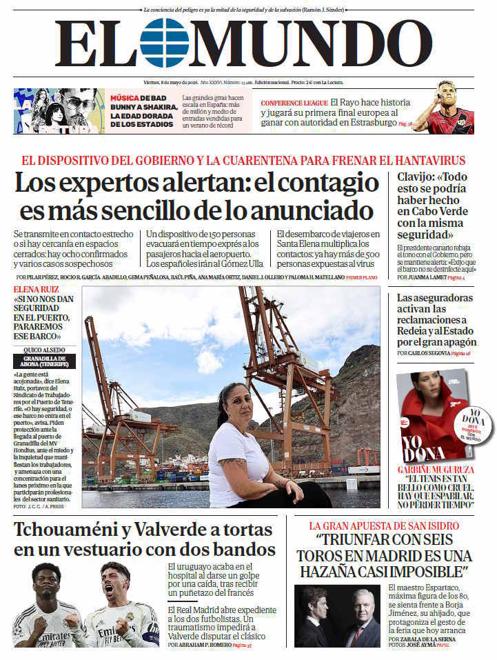 Portada de EL MUNDO del viernes 8 de mayo de 2026