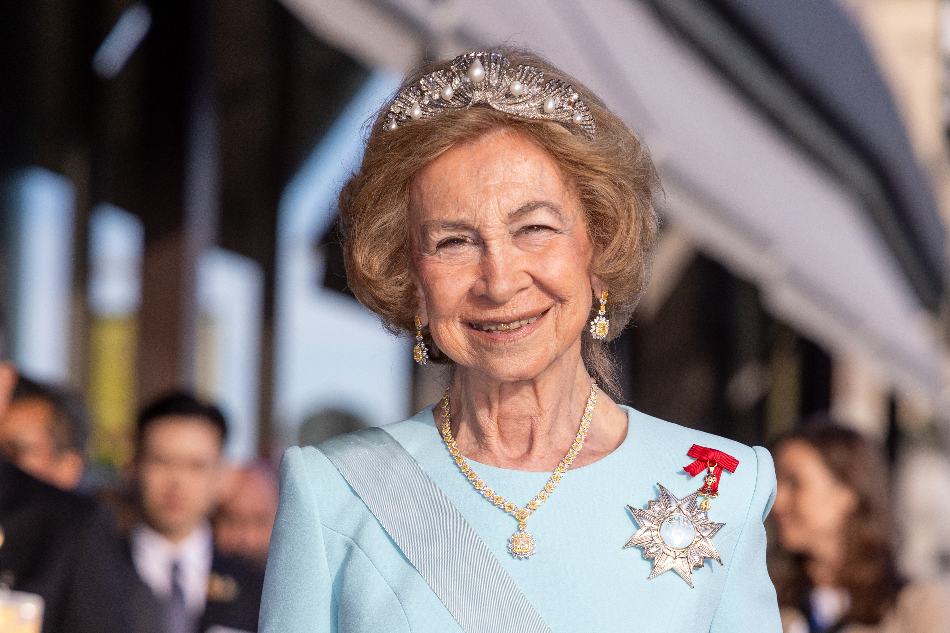 Do�a Sof�a, en el cumplea�os del rey Gustavo de Suecia.