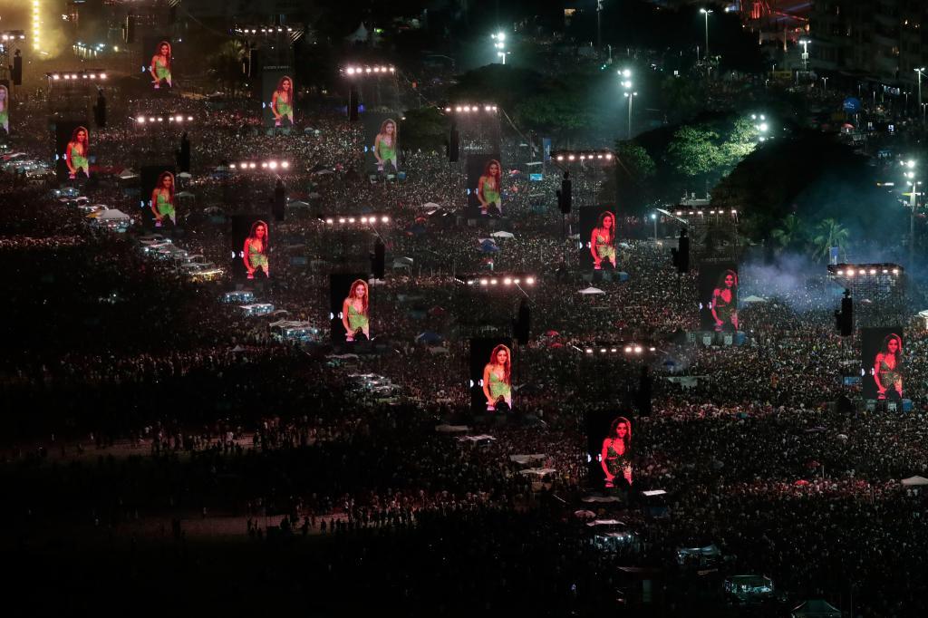 El concierto de Shakira en Copacabana.
