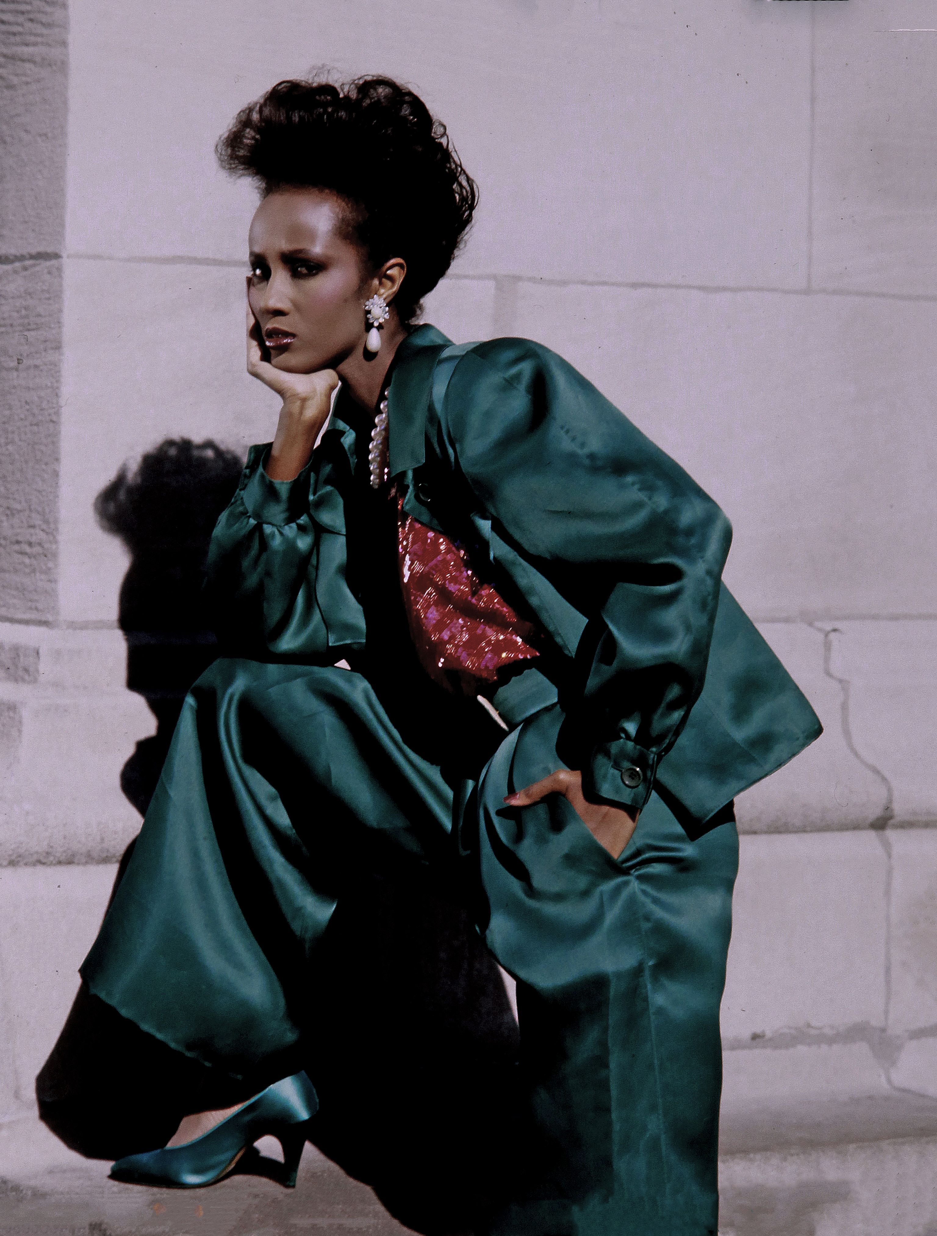 Vestida de Oscar de la Renta, en 1985, su gran d�cada profesional.
