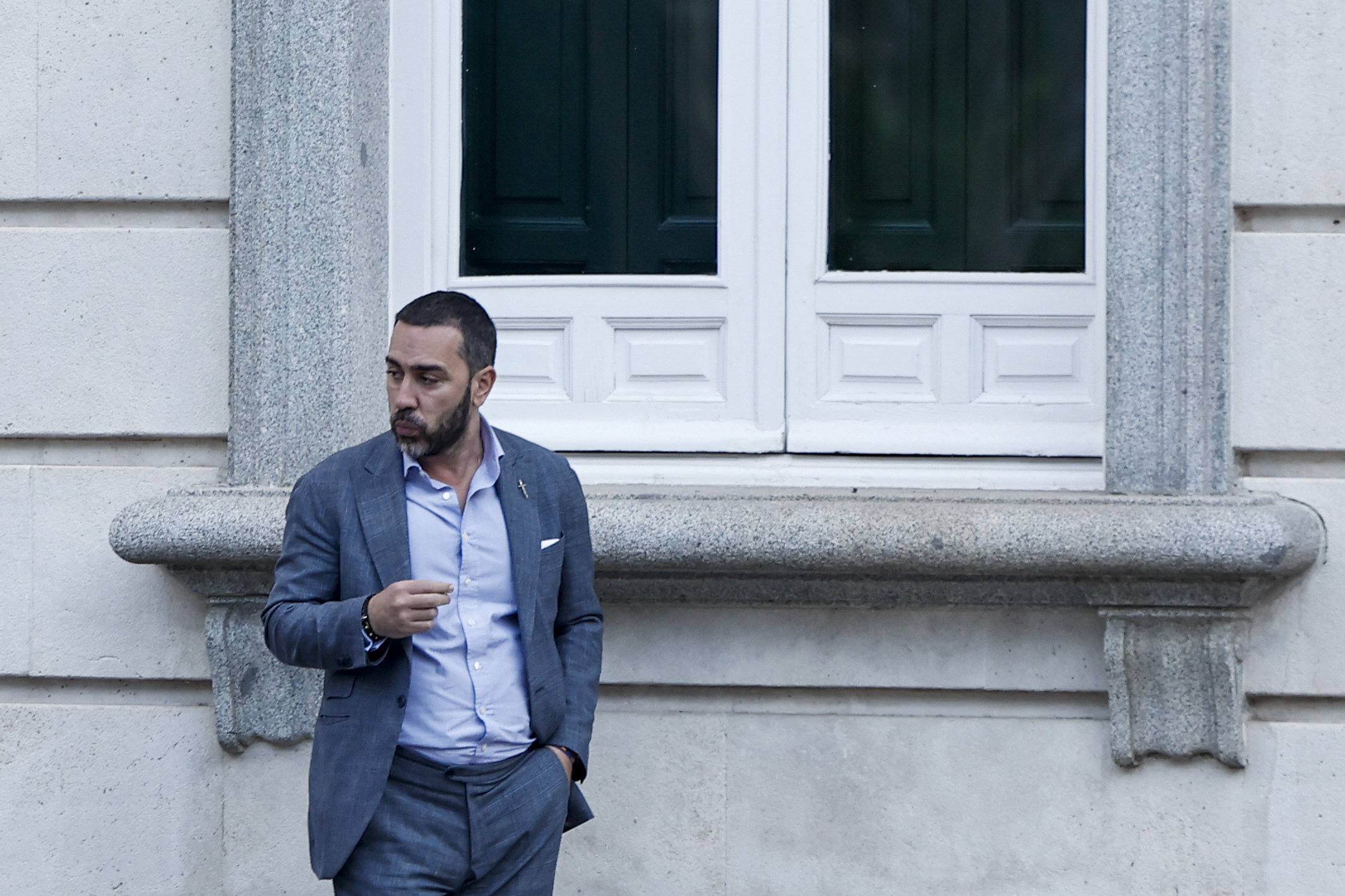 El empresario V�ctor de Aldama en las inmediaciones del Tribunal Supremo.