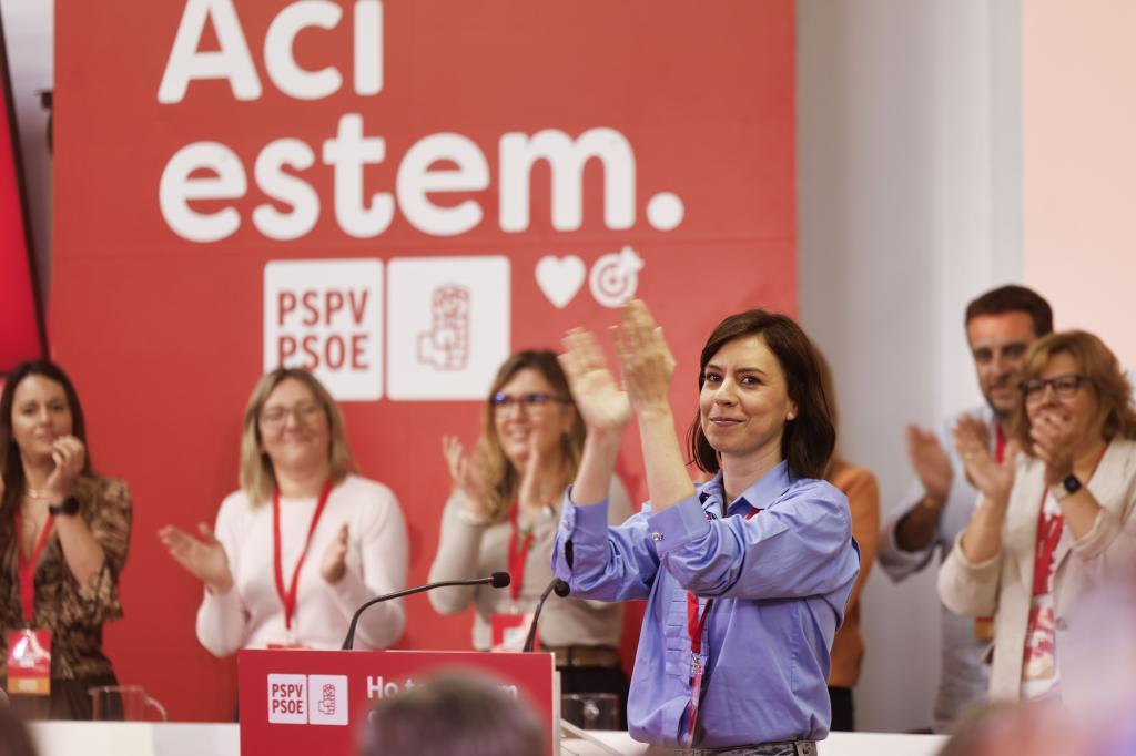 La secretaria general del PSPV-PSOE, Diana Morant, en el Comité Nacional del partido este sábado.
