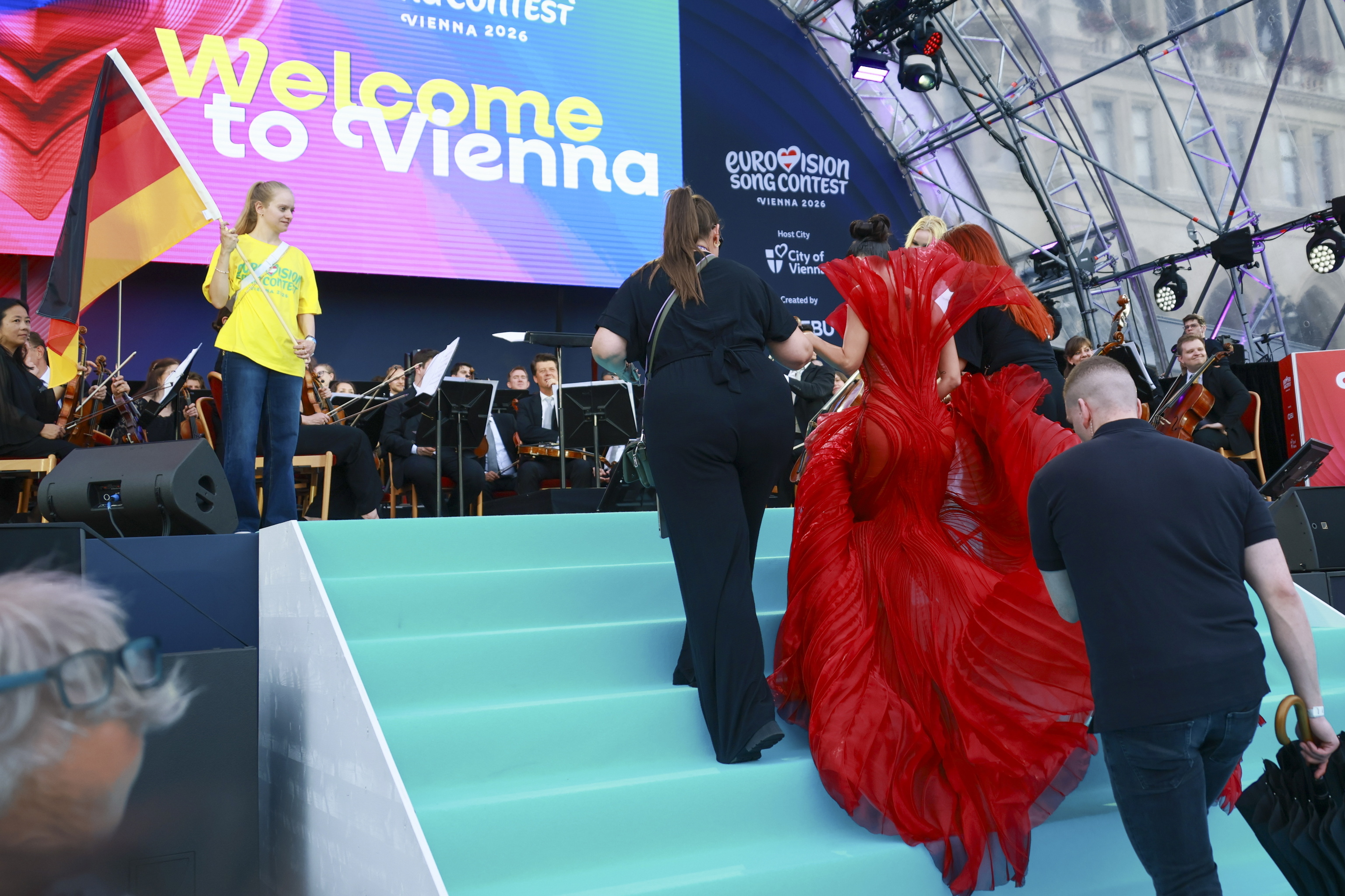 Ceremonia de apertura en la 'Alfombra Turquesa' del 70� Festival de Eurovisi�n en Viena, Austria, el 10 de mayo de 2026.