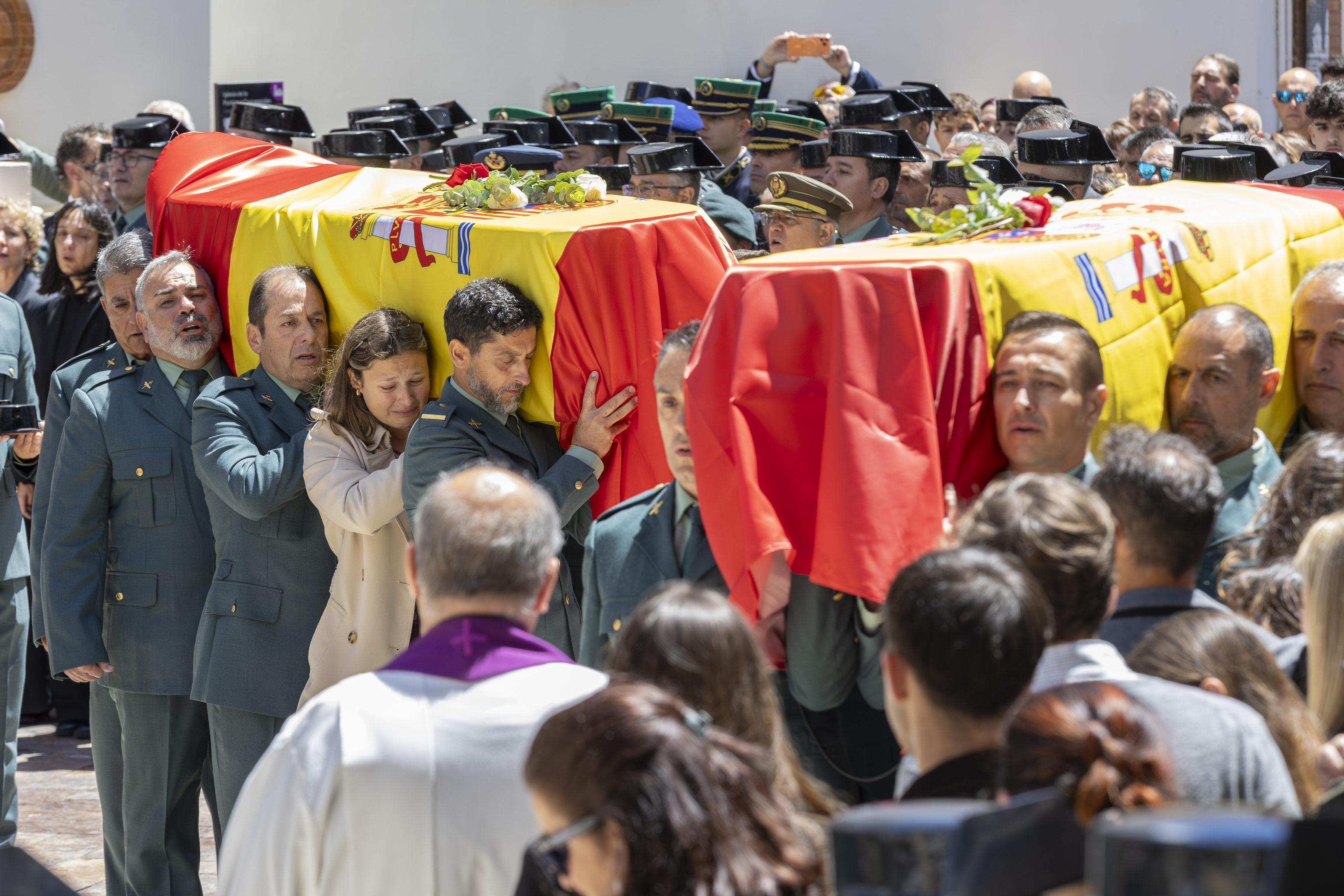 Funeral en honor a los dos agentes de la Guardia Civil fallecidos en Huelva.