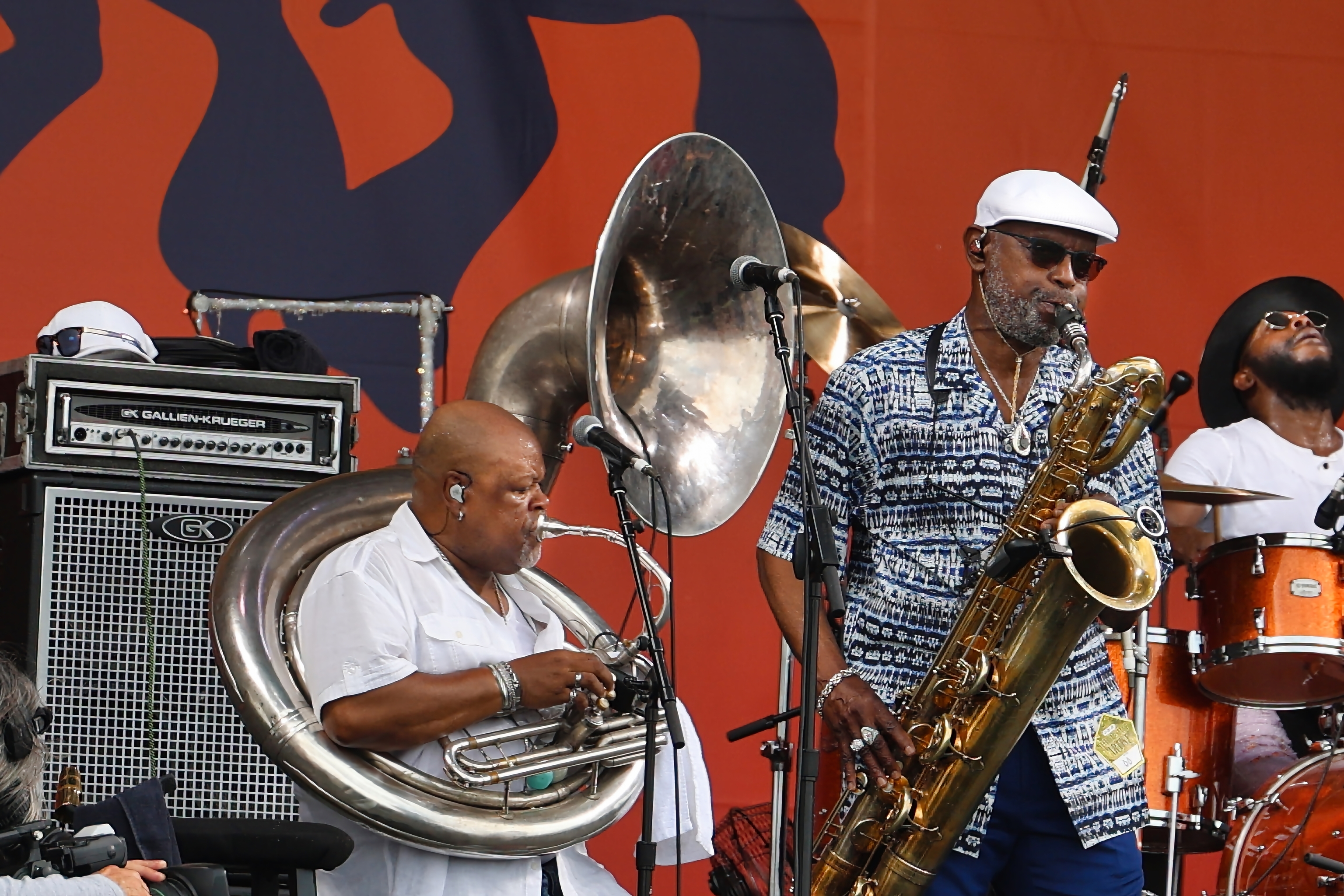 Una banda de jazz en Nueva Orleáns.