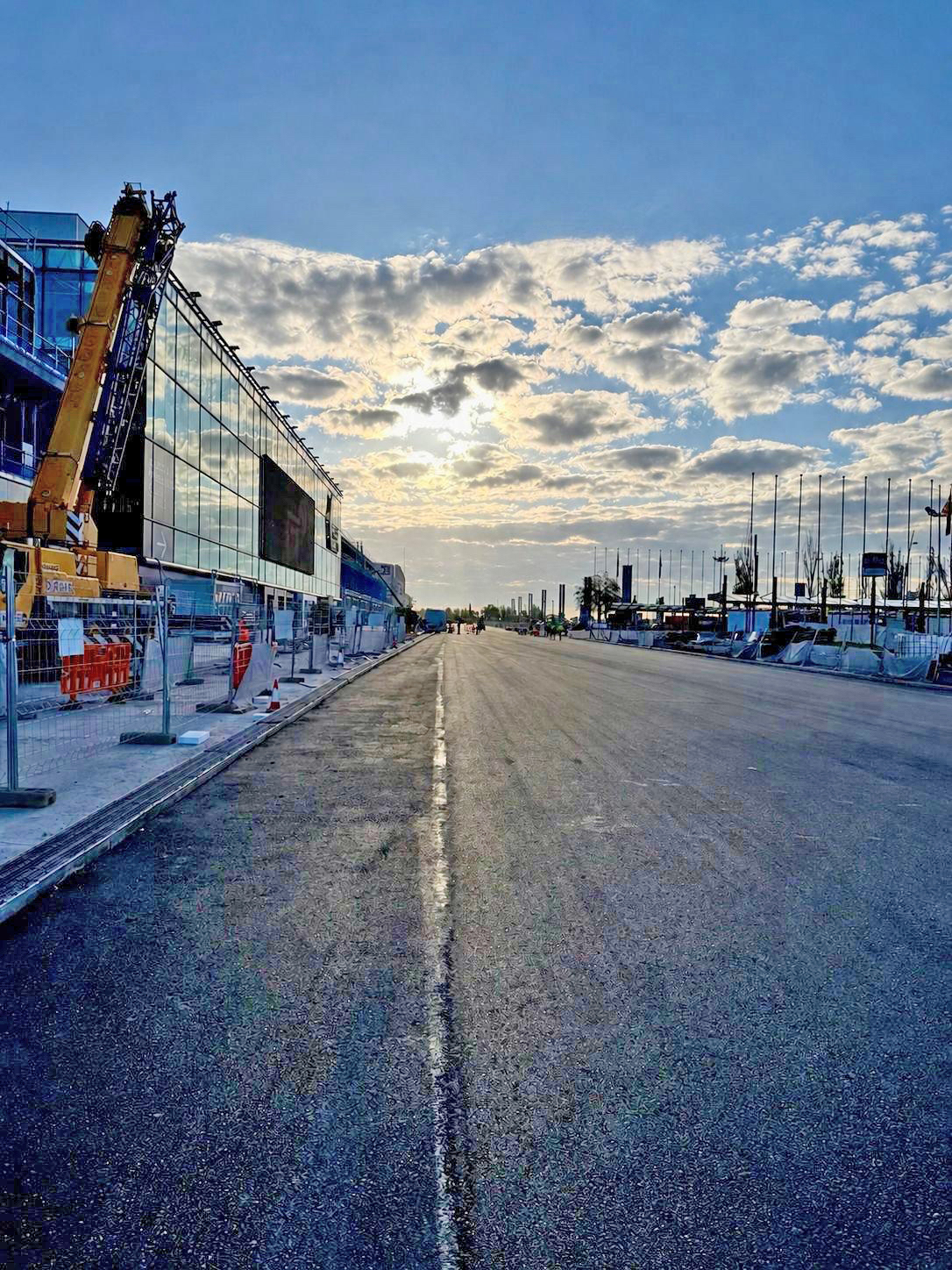 Vista a�rea de la zona del circuito construido en Valdebebas.
