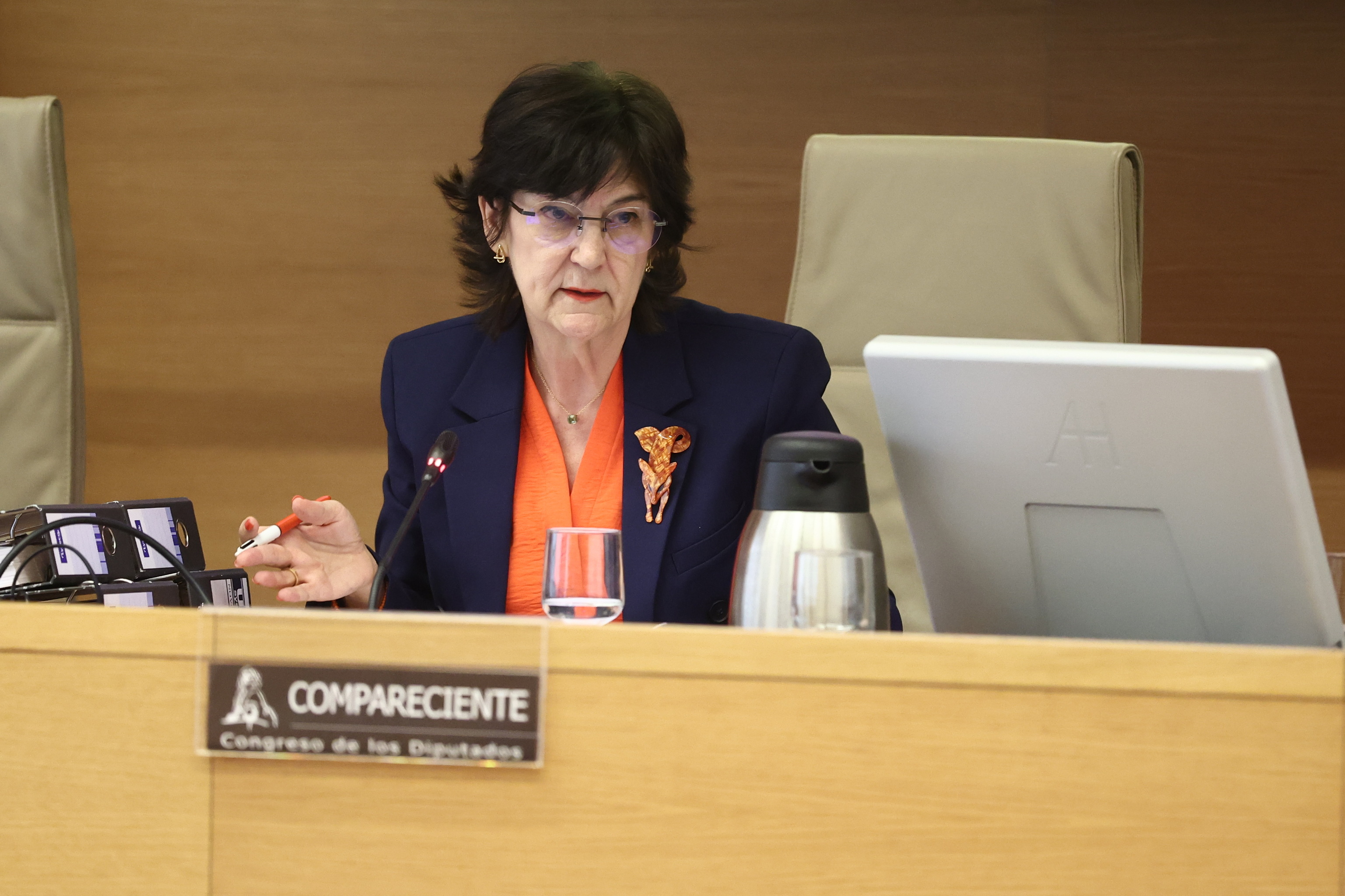 La presidenta de la CNMC, Cani Fern�ndez, en su comparecencia anual en el Congreso.