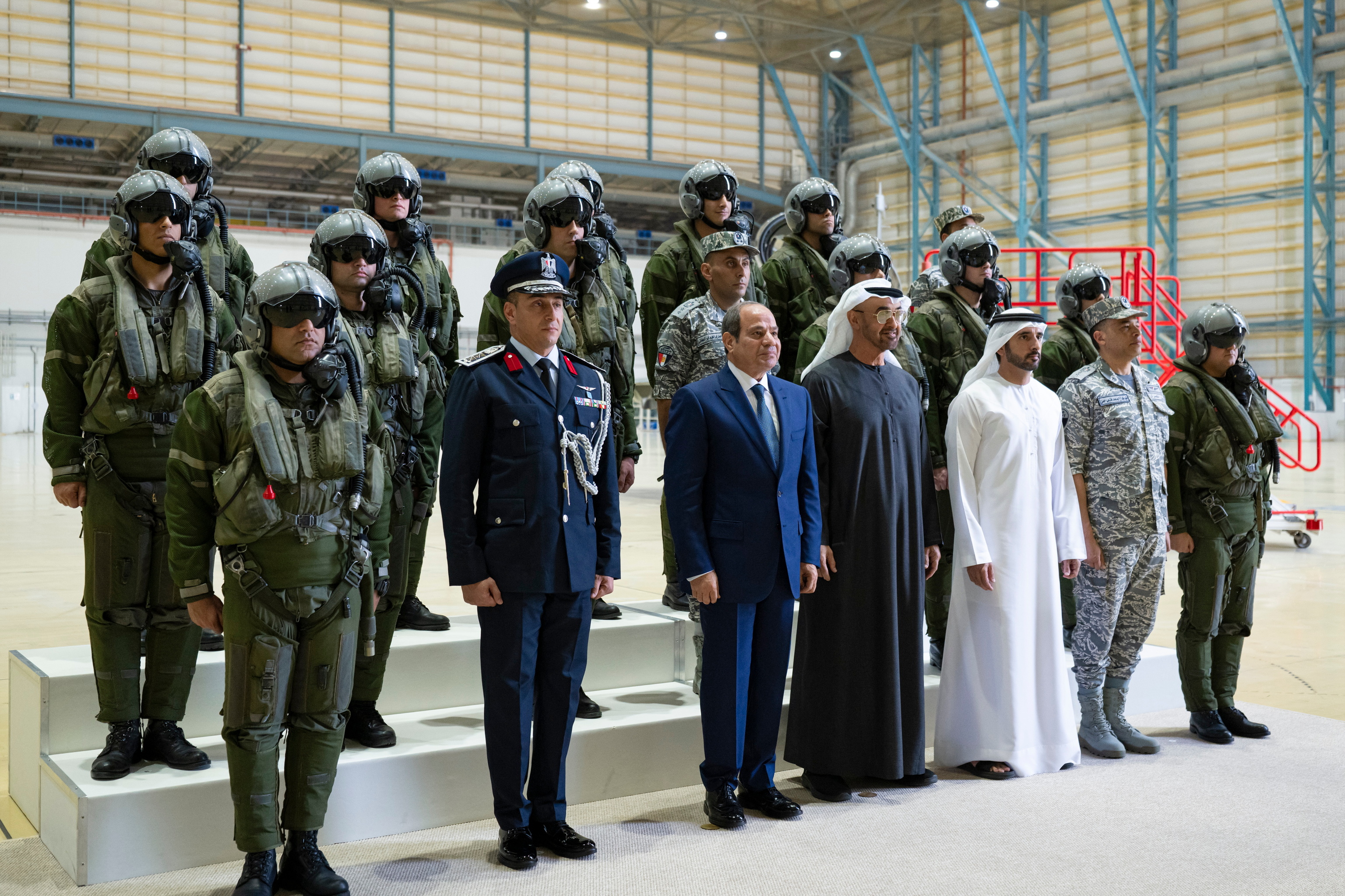 L�deres de los Emiratos �rabes Unidos, entre ellos de Abu Dabi, Egipto y Dub�i.