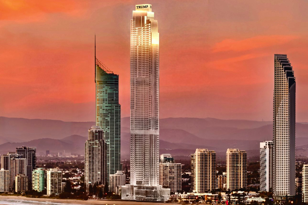 El proyecto de la Torre Trump que iba a construirse en Gold Coast (Australia).