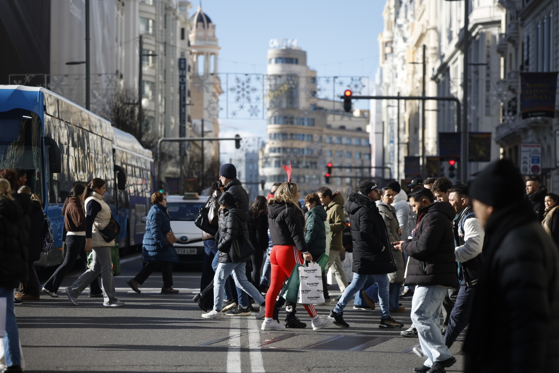 Una imagen de la Gran V�a de Madrid.